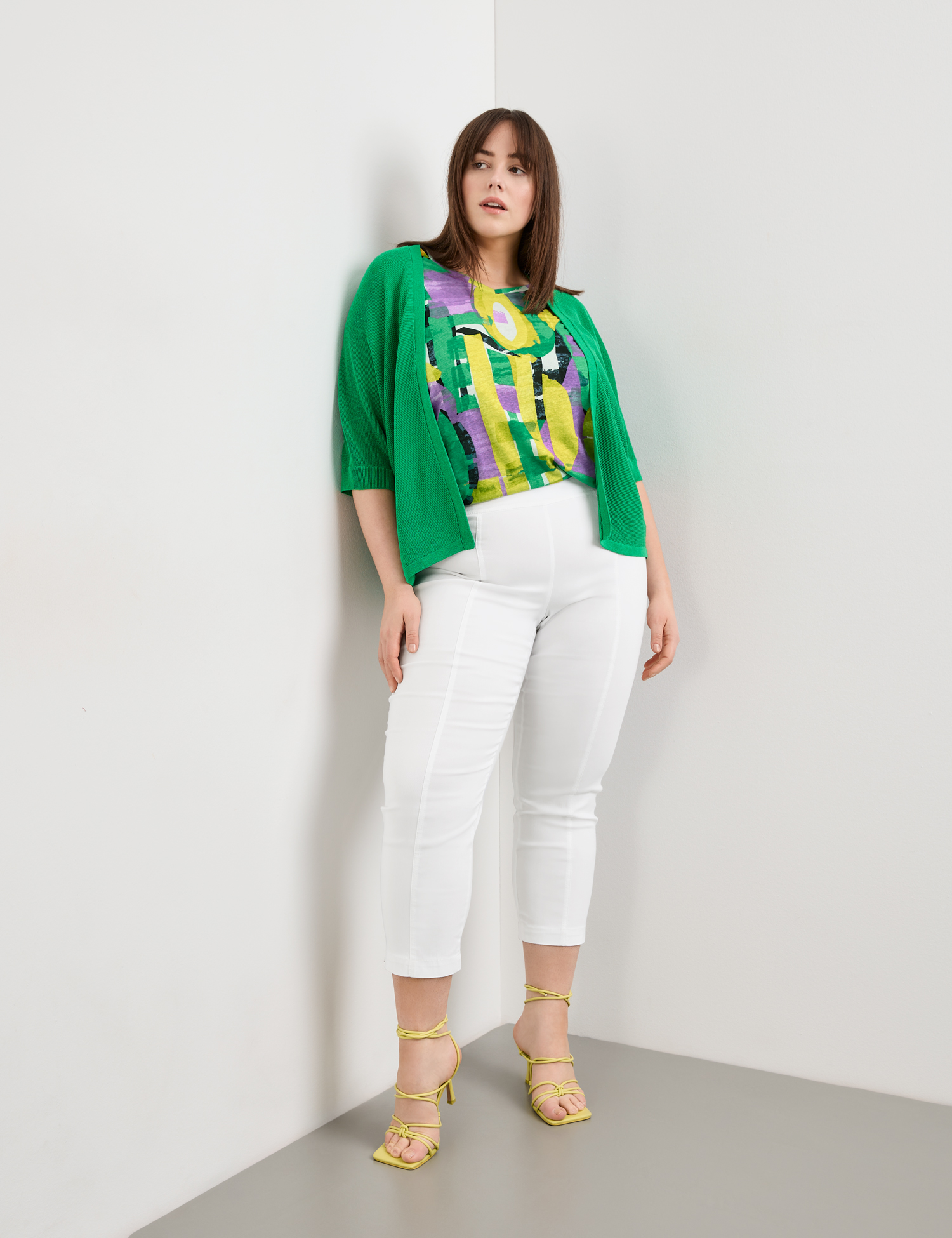 Oversized-Strickjacke mit halbem Arm