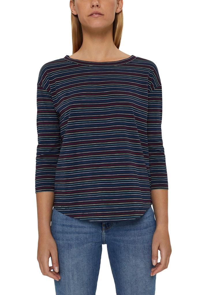 Longsleeve mit Streifen, 100% Bio-Baumwolle