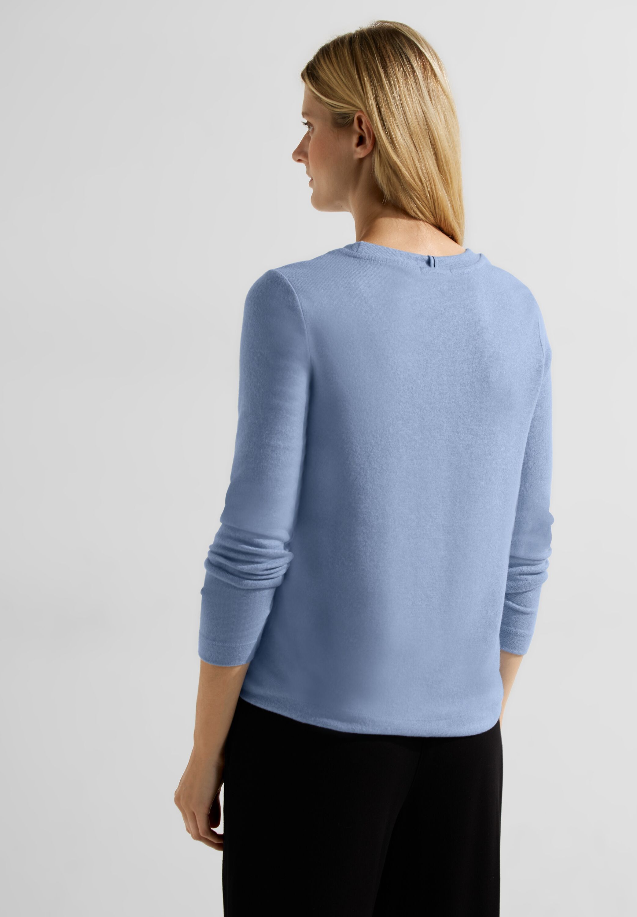 Cosy Melange Langarmshirt