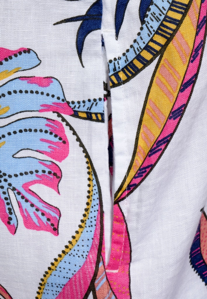 Leinen Shirtkleid mit Print