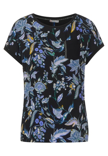T-Shirt mit Blumen Print