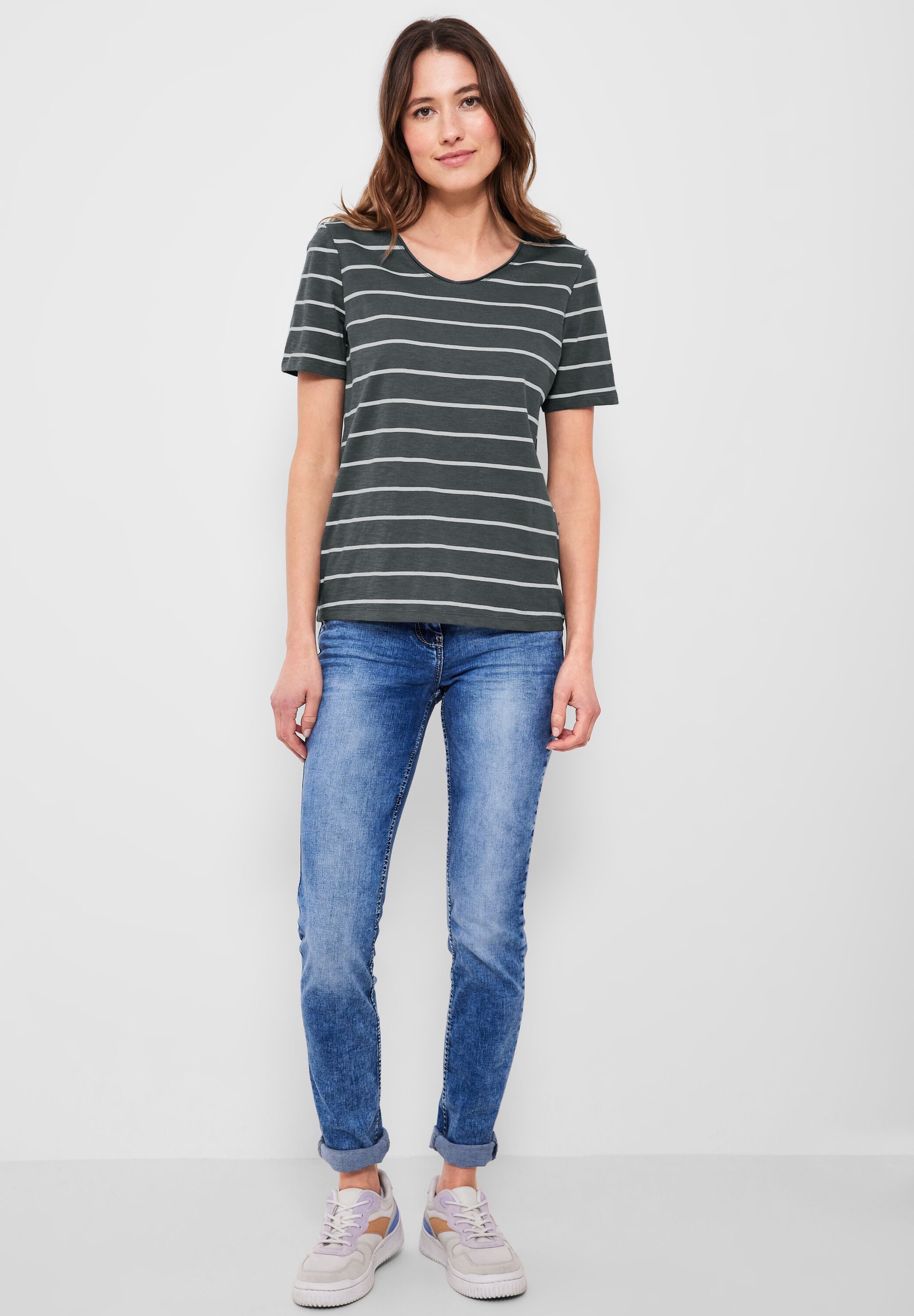 T-Shirt mit Streifenmuster