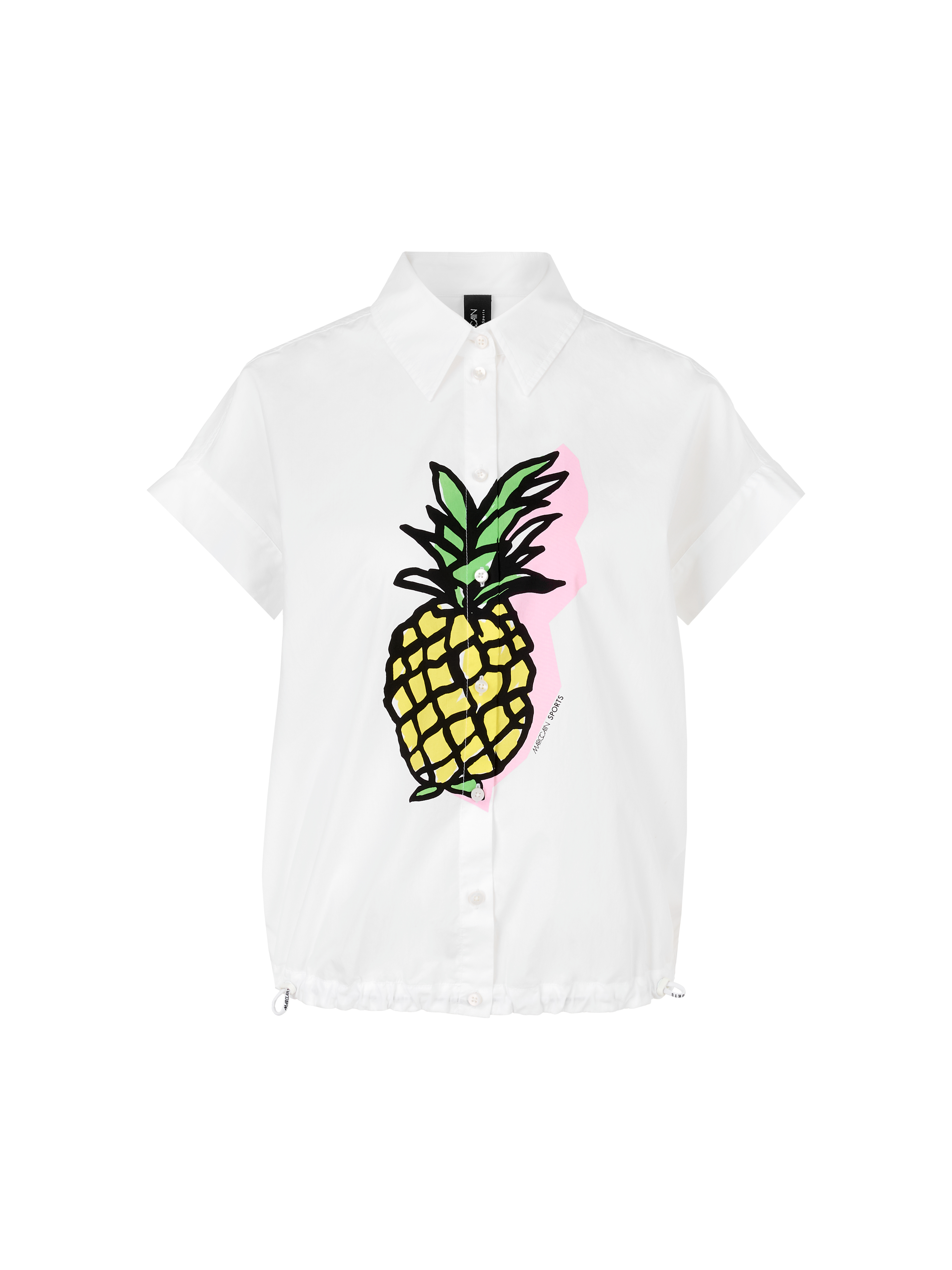 Bedruckte Bluse "Rethink Together"
