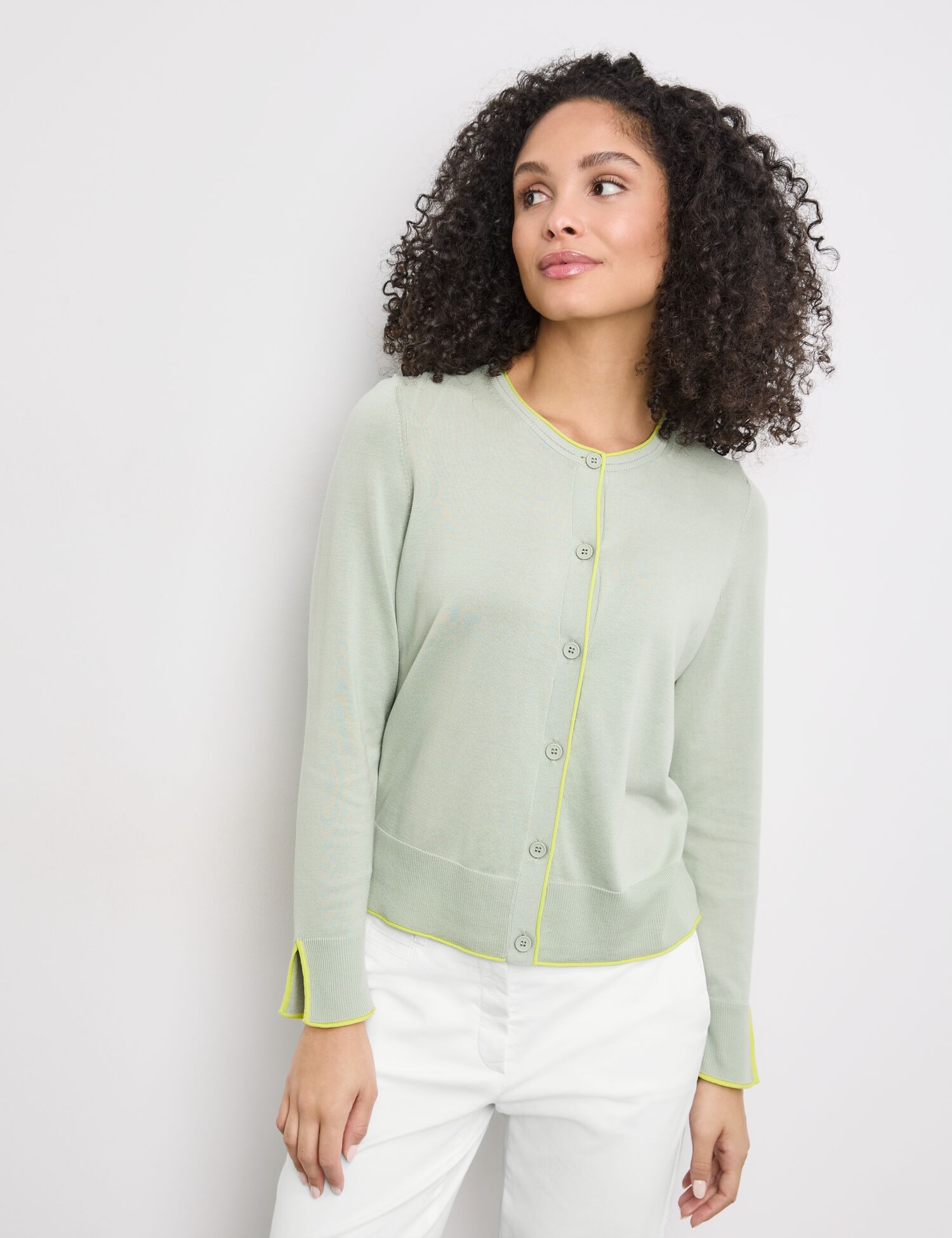 Cardigan mit geschlitztem Ärmelsaum