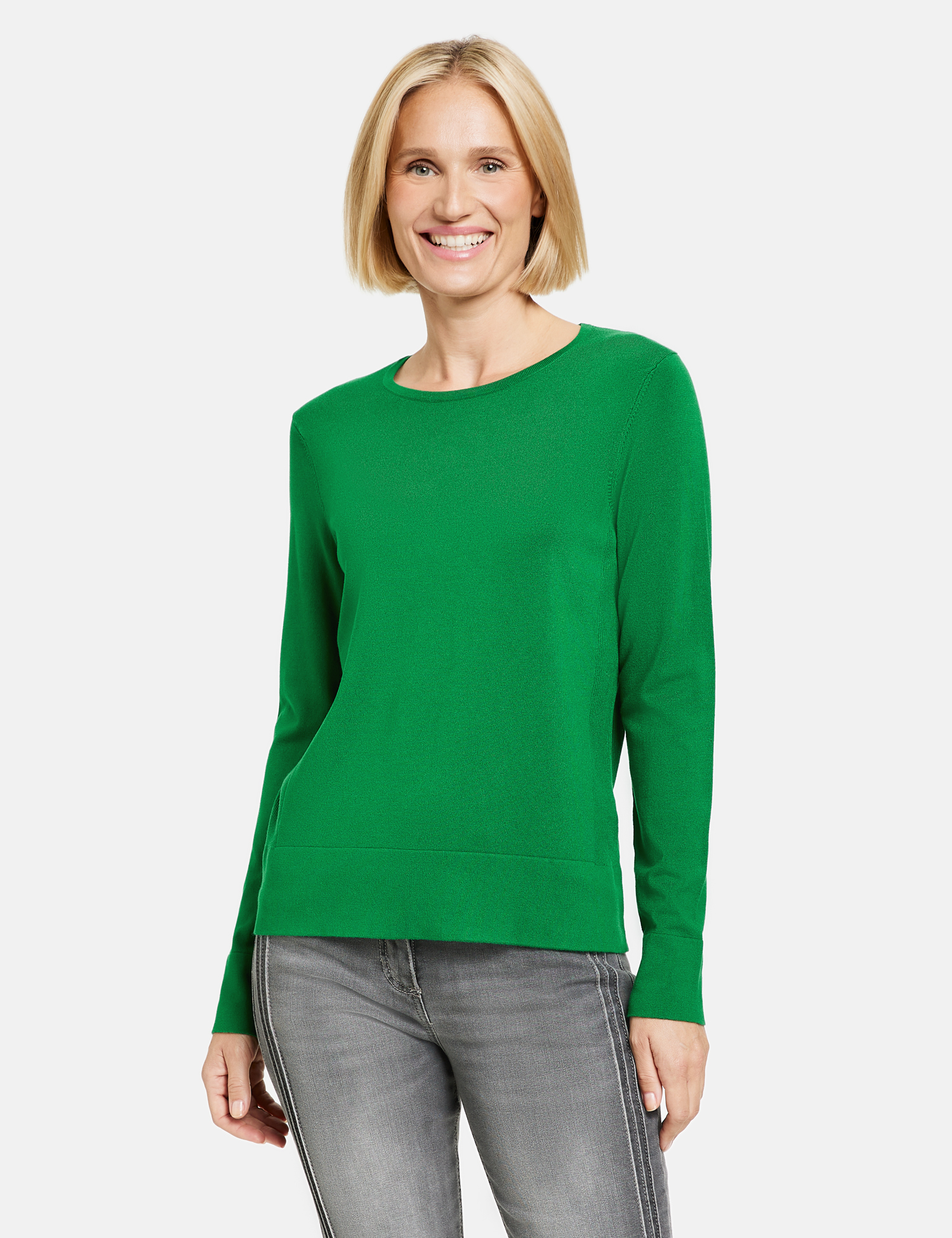 Langarmpullover aus Feinstrick