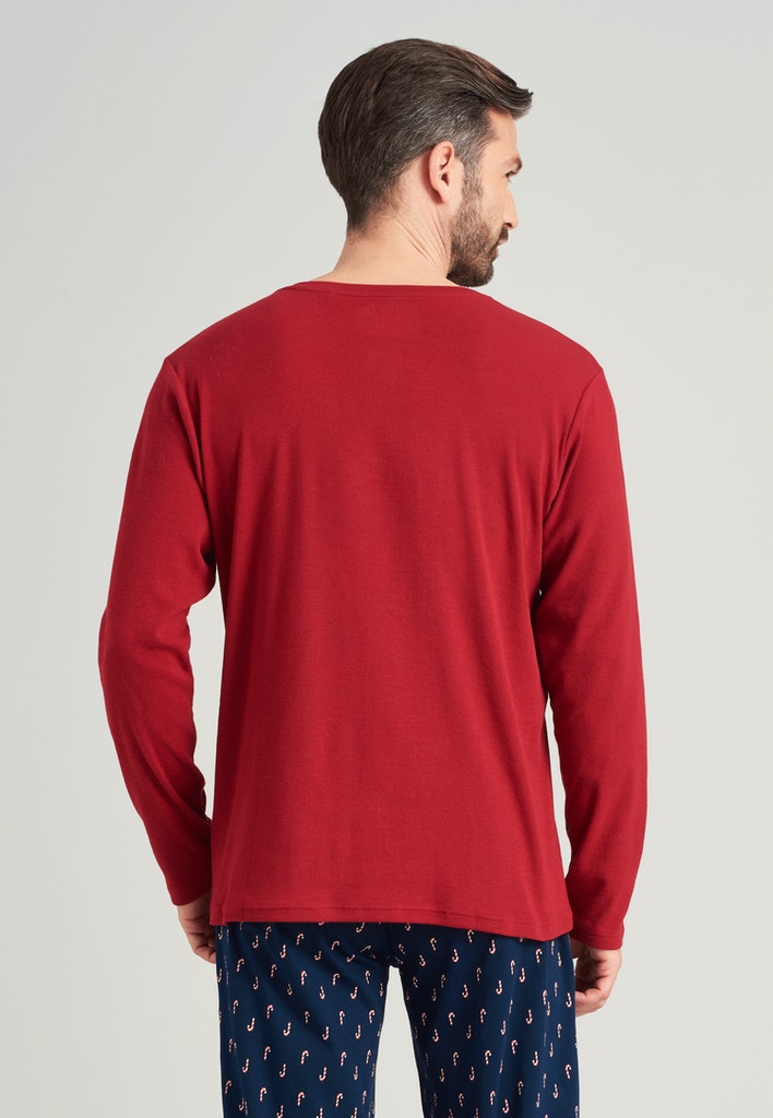 Langarmshirt Knopfleiste