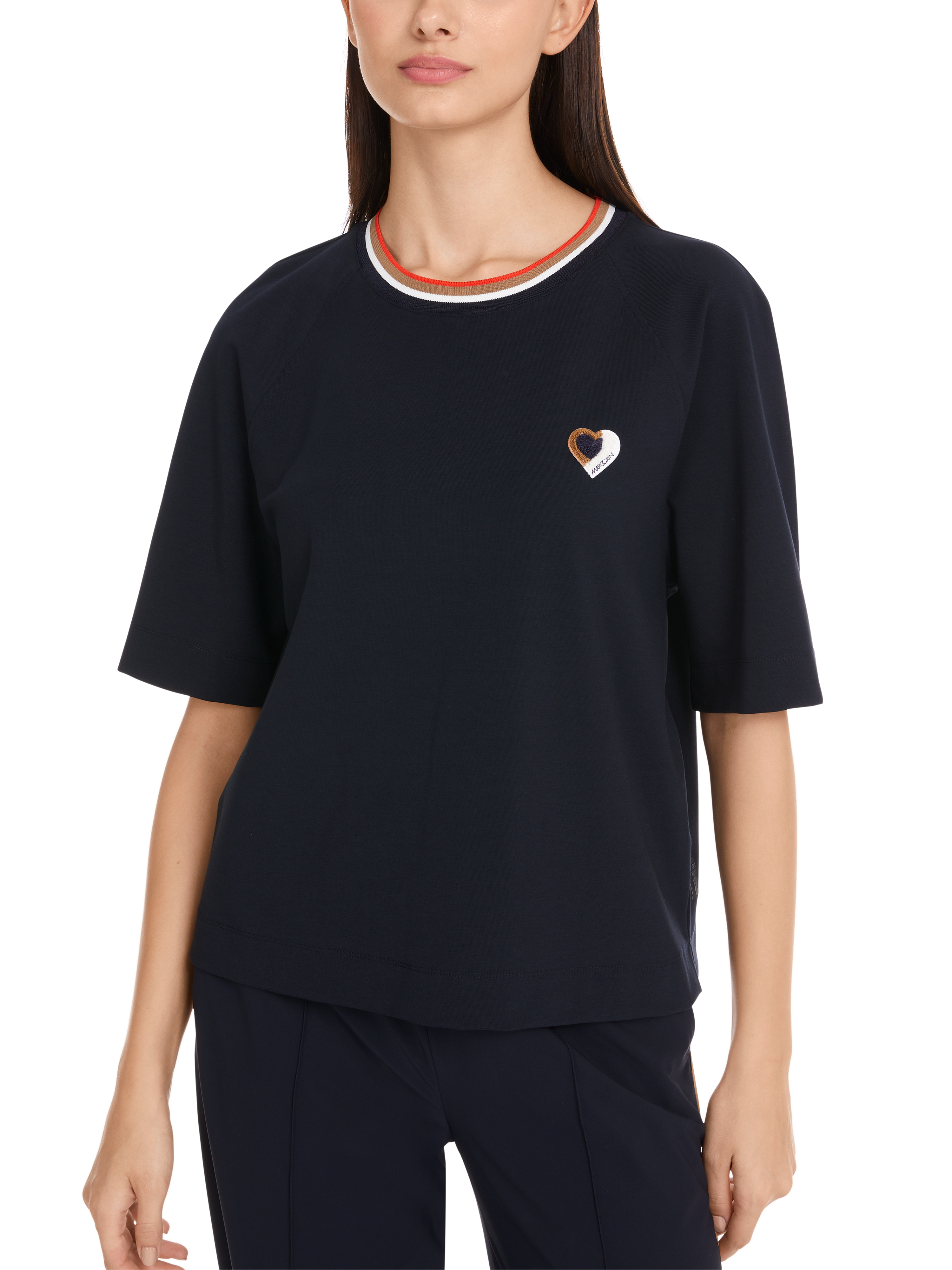 Cropped T-Shirt mit Kurzarm