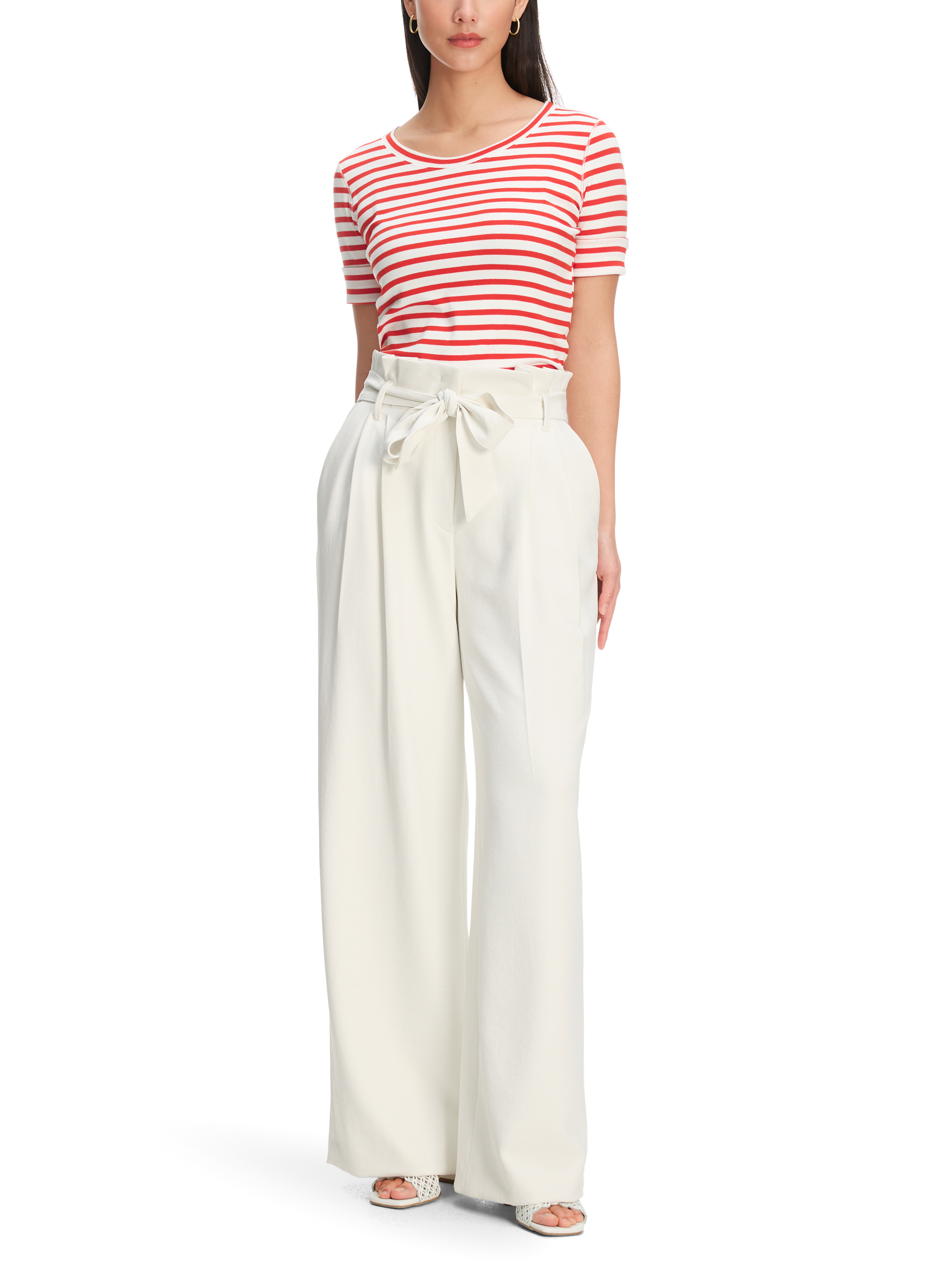 Ringel-T-Shirt aus Baumwoll-Ripp