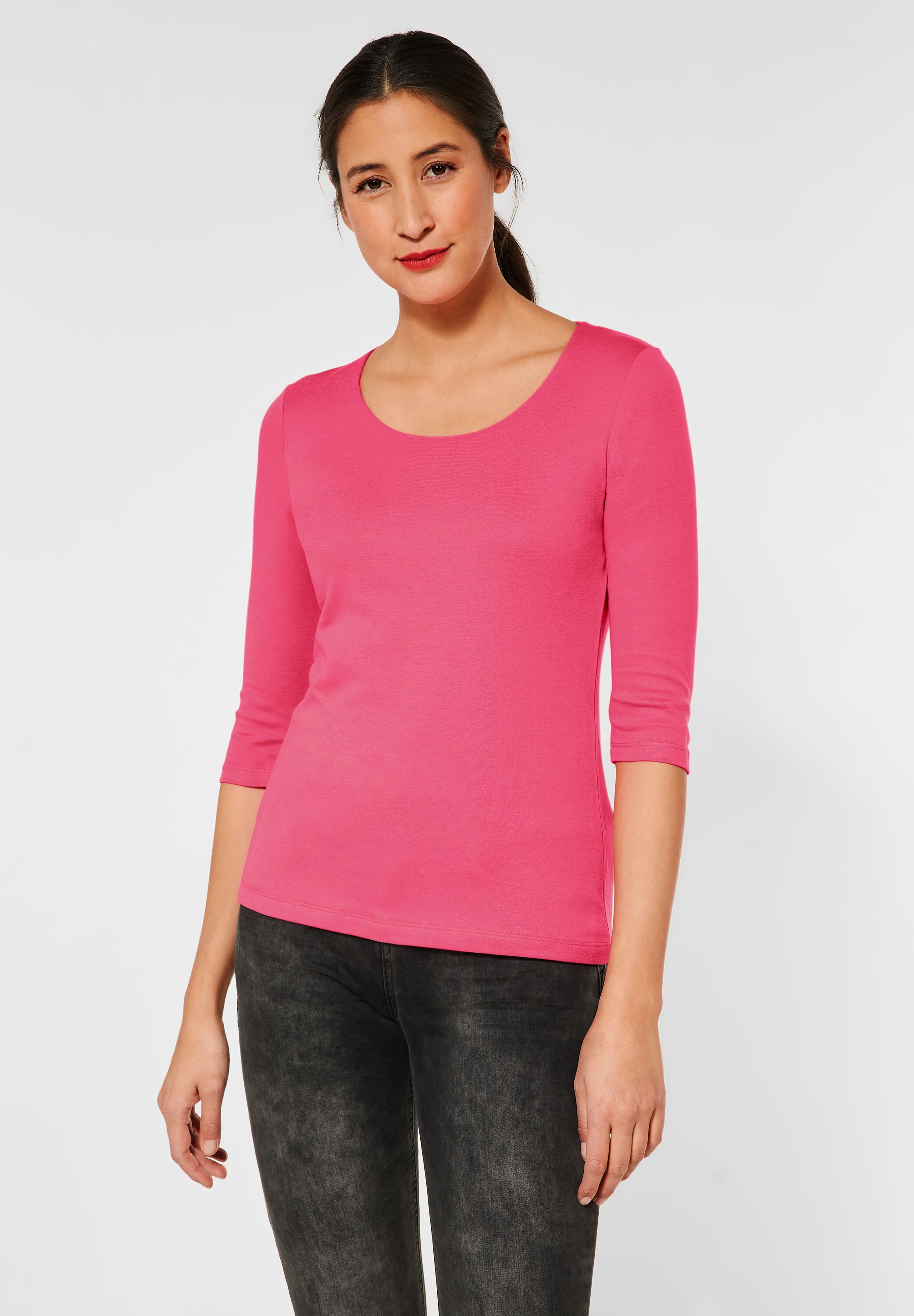 Shirt in Unifarbe