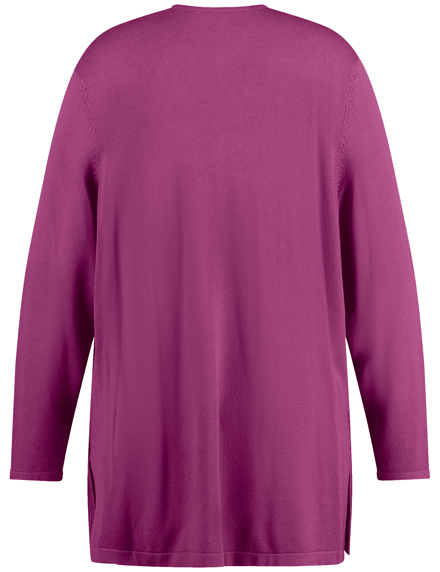 Lange Basic-Strickjacke