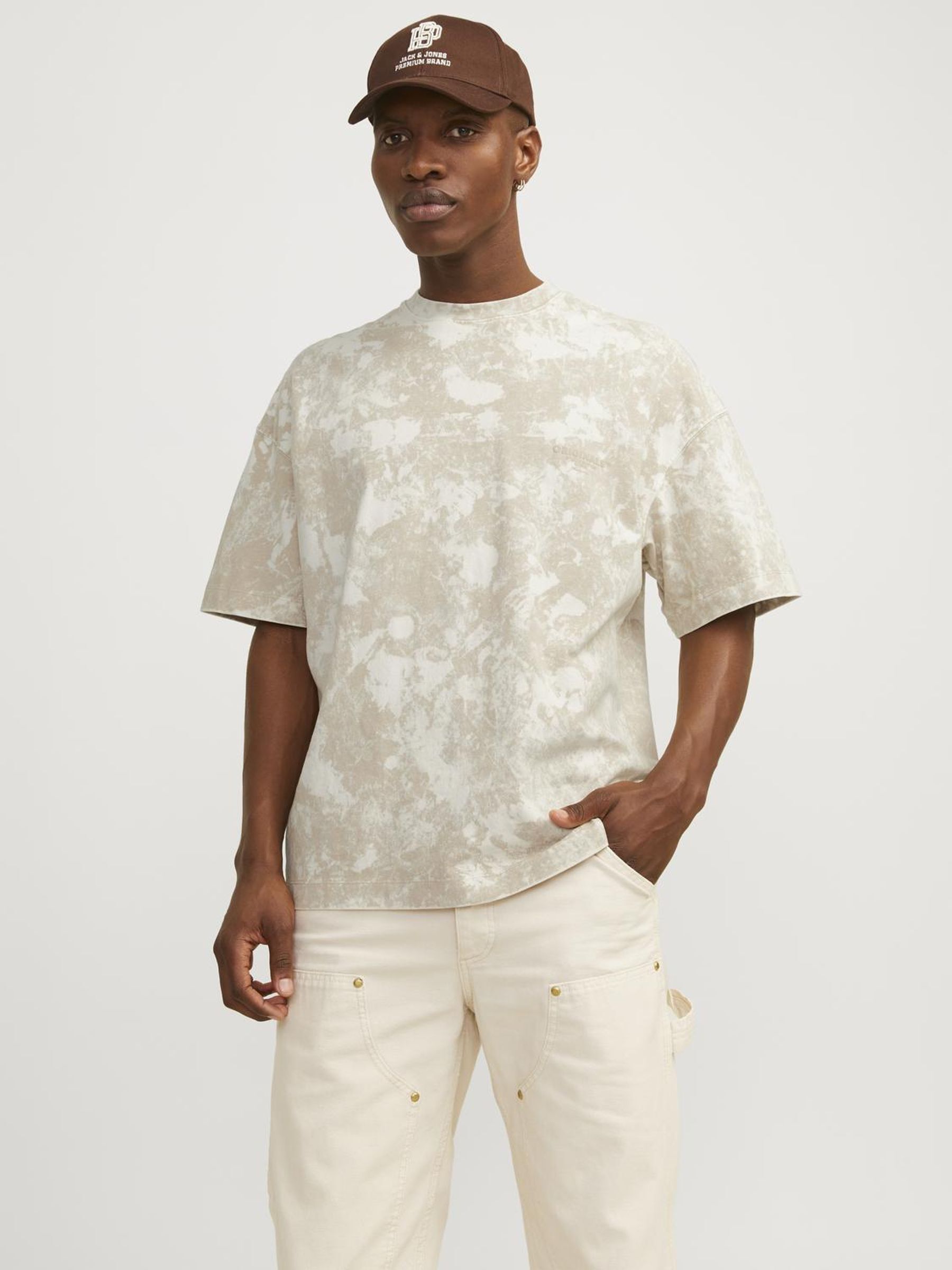 JORBORA TIE DYE TEE SS CREW NECK BLK