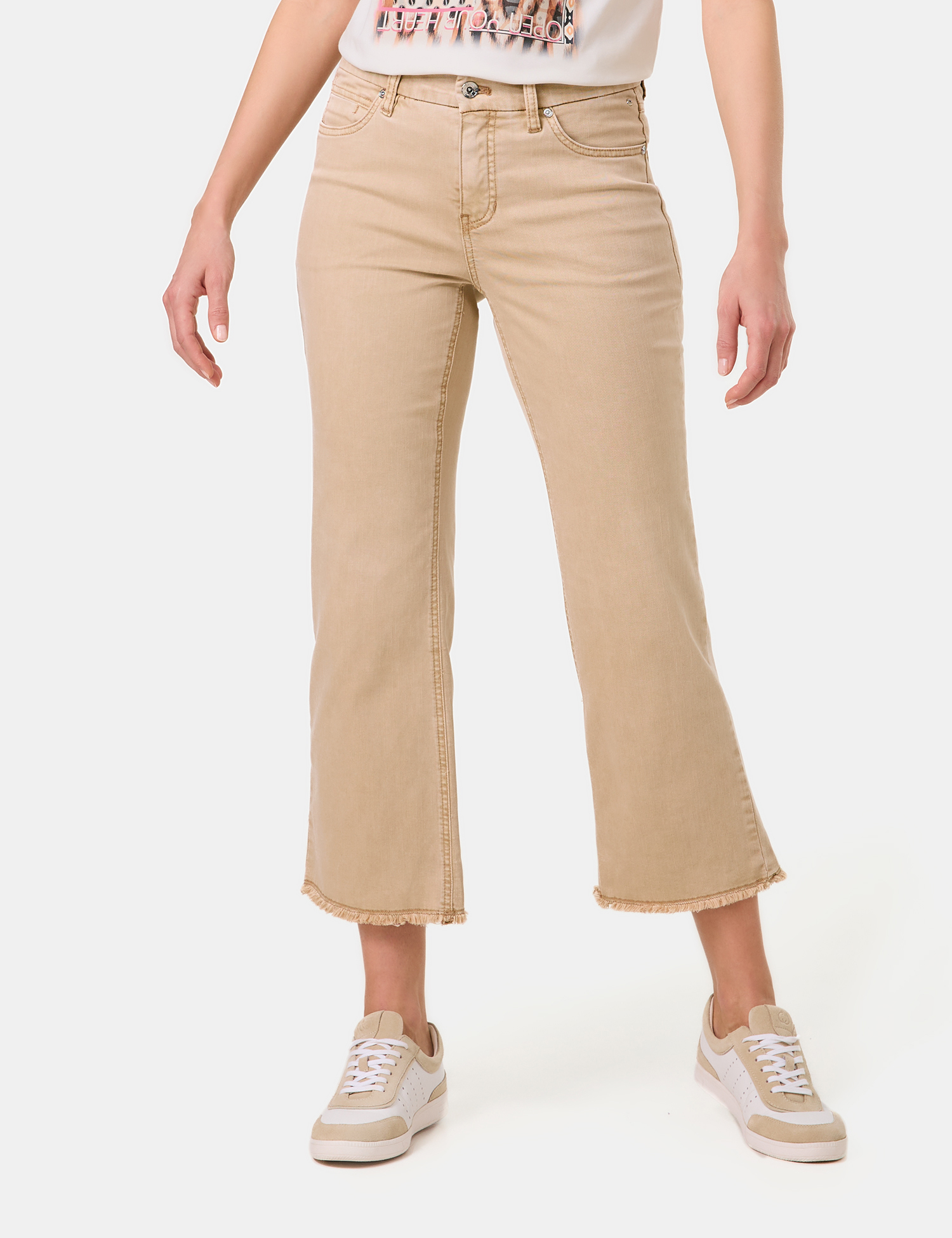 5-Pocket Jeans MAR꞉LIE FLARED FIT mit fransigem Saum