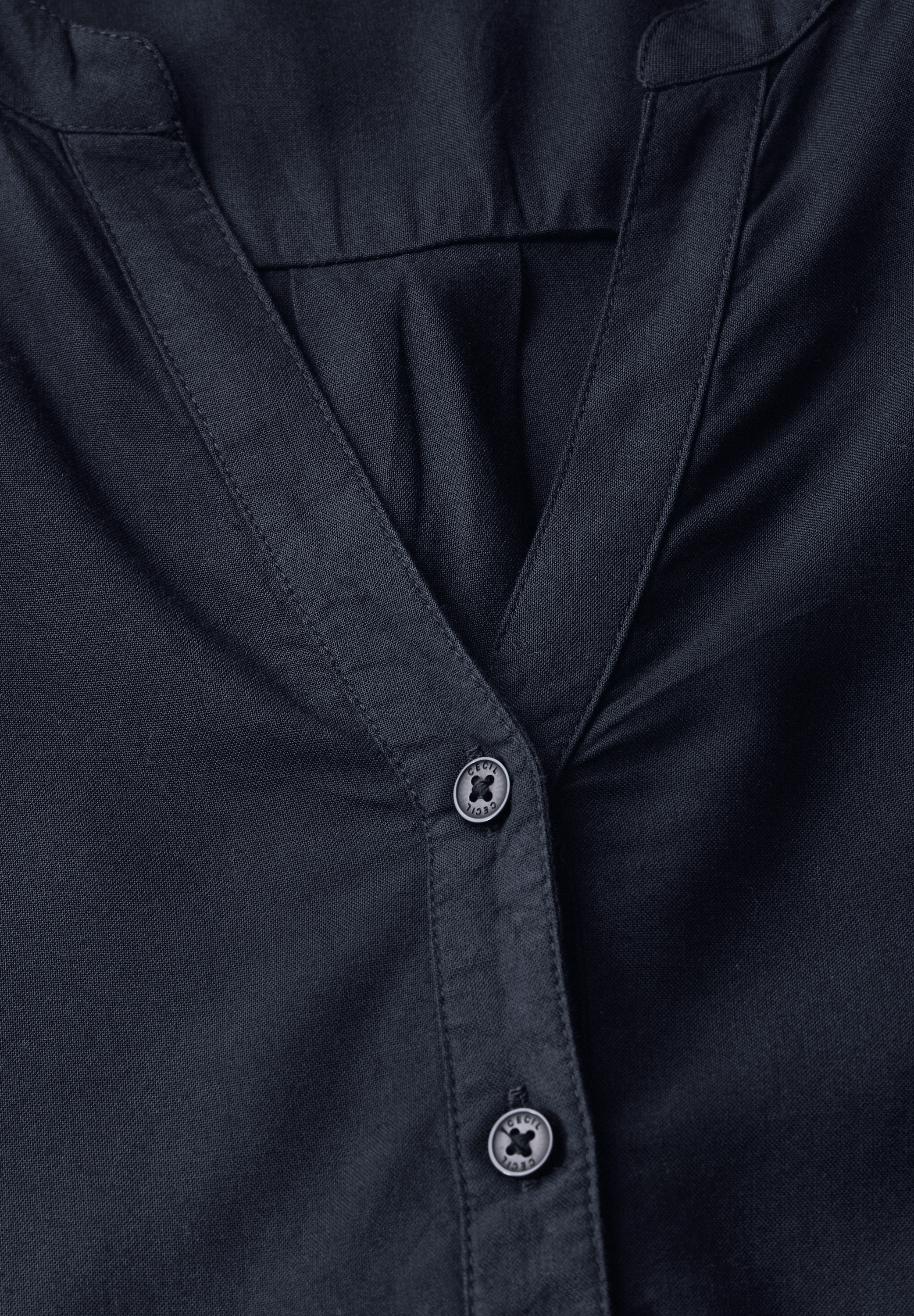 Bluse in Unifarbe
