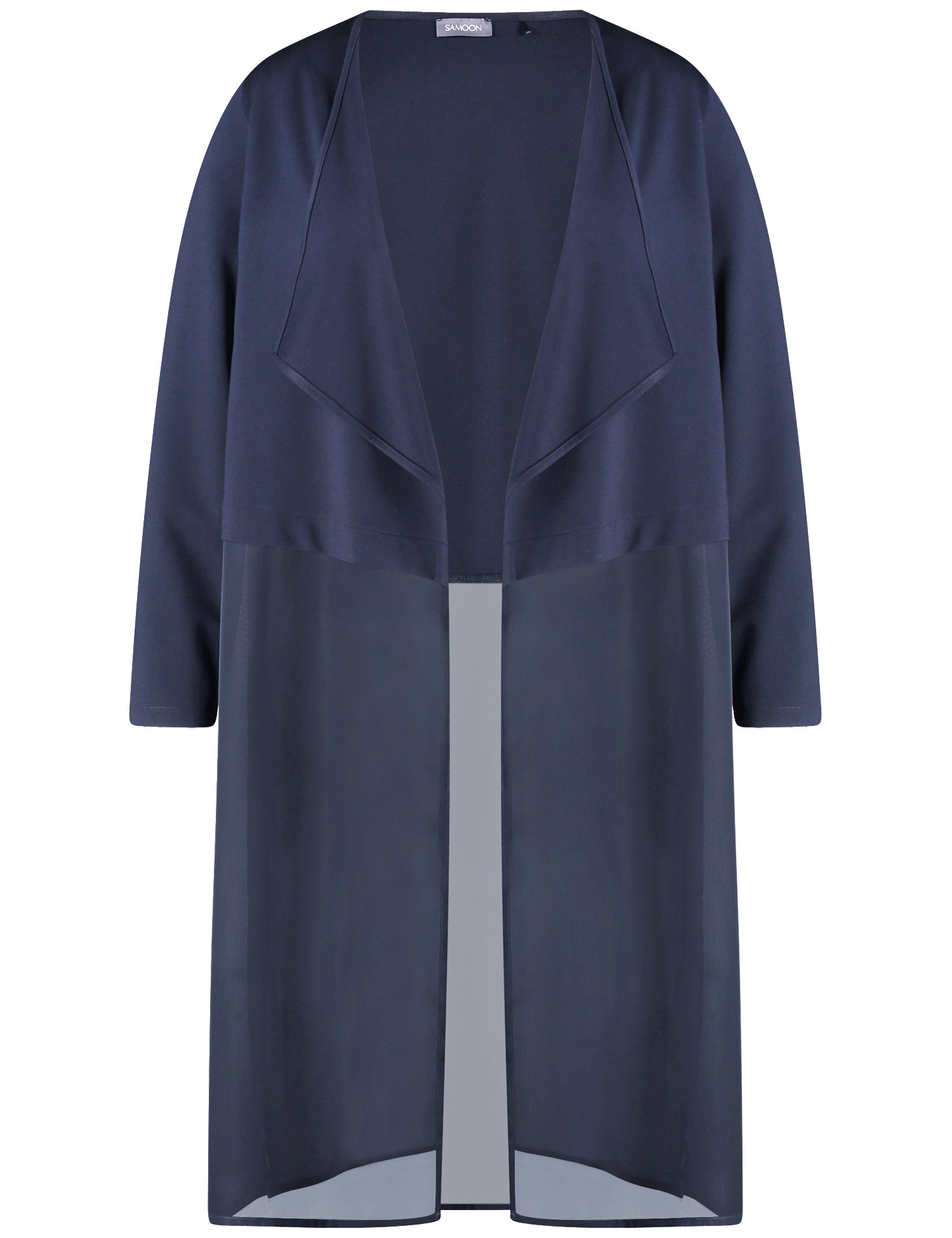 Longjacke mit Chiffon-Patch