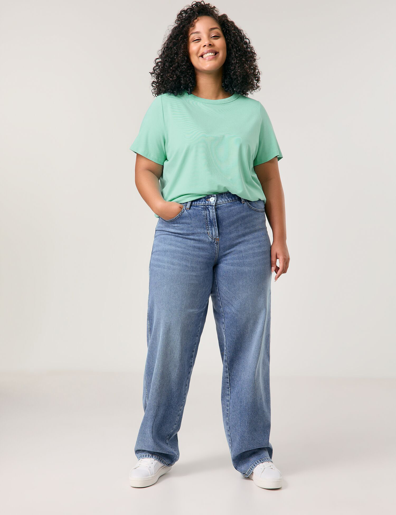 Jeans mit weitem Bein Carlotta