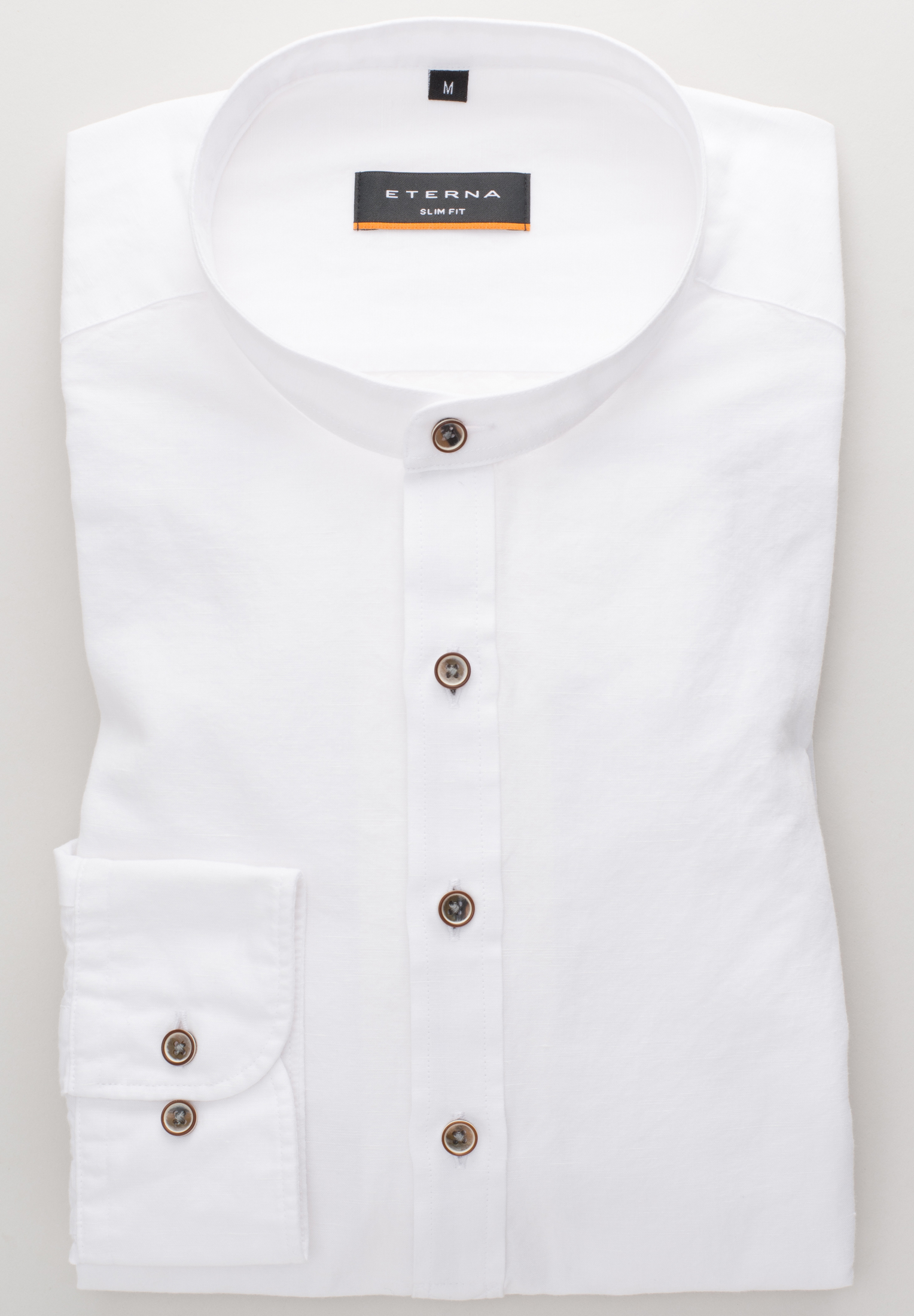 ETERNA LANGARM HEMD SLIM FIT LEINEN