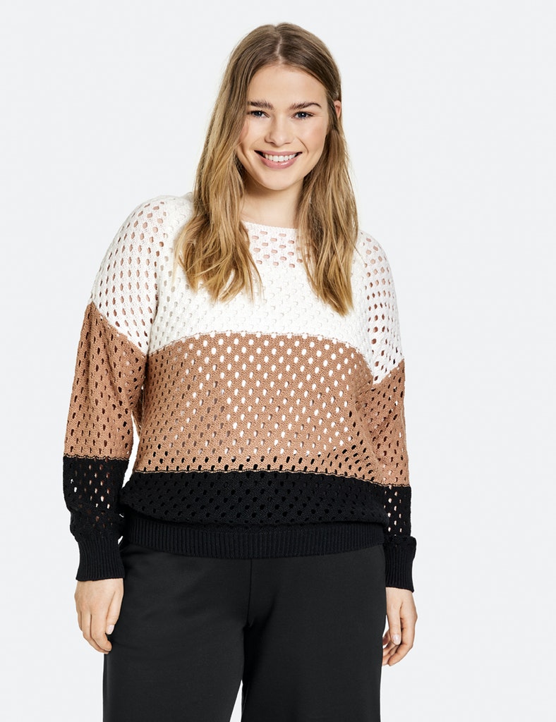 Pullover mit Colour-Blocking aus ORGANIC COTTON
