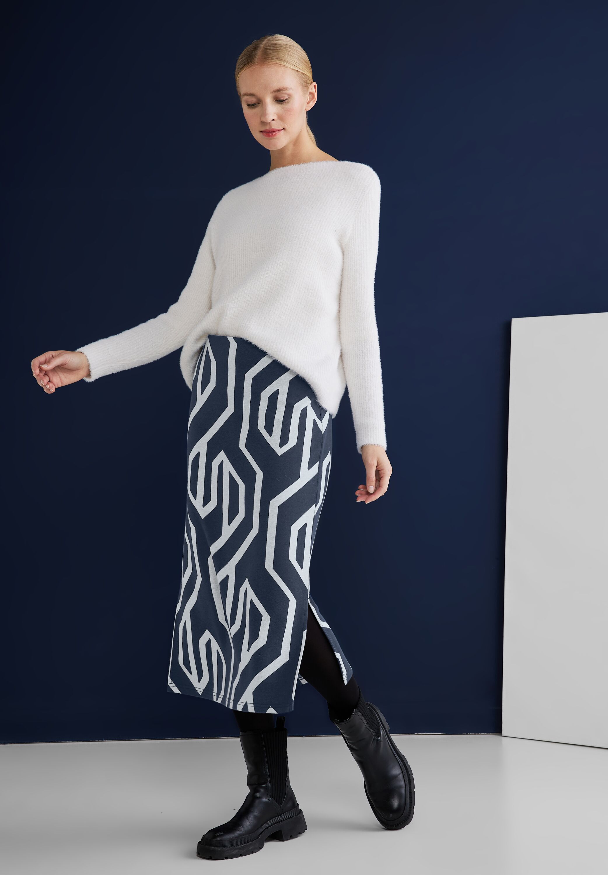 Jacquard Midirock mit Dessin