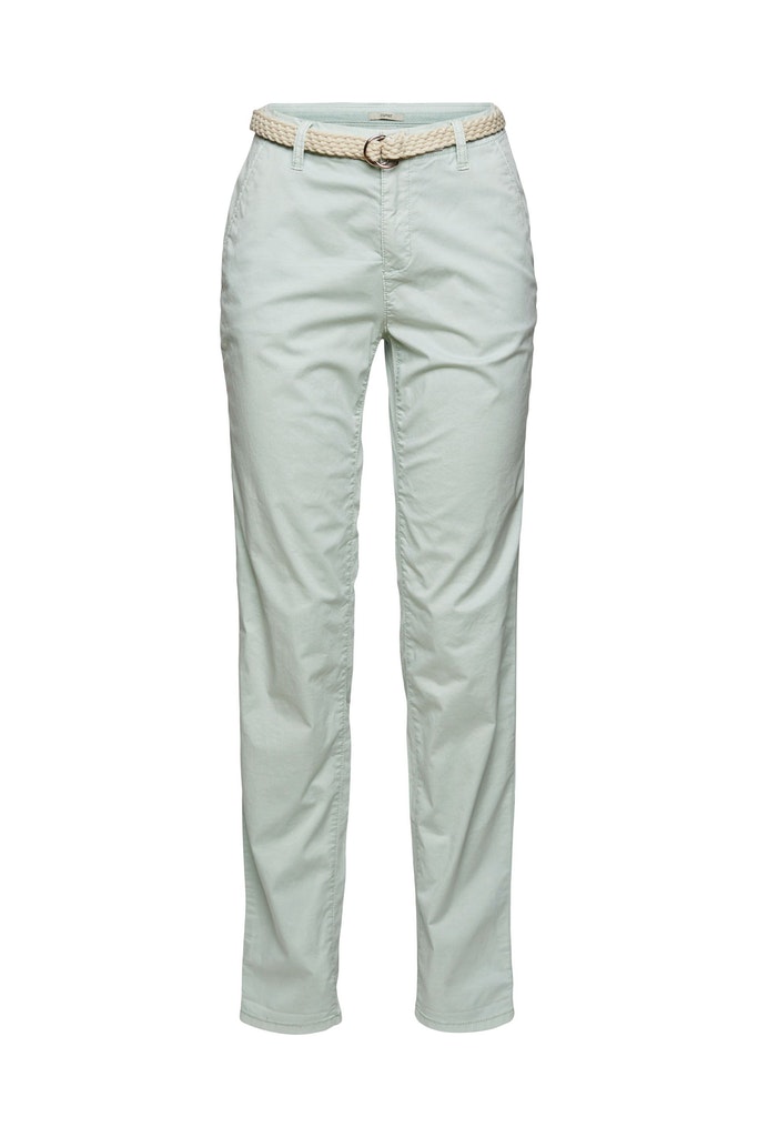 Chino mit geflochtenem Gürtel