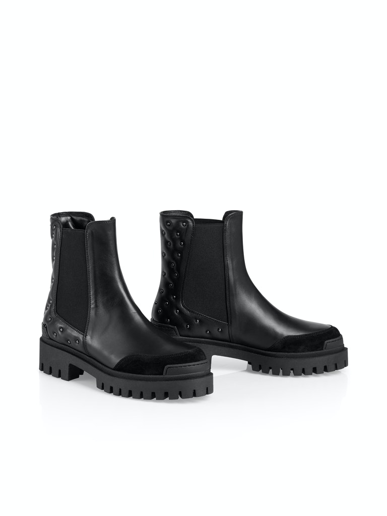 Biker-Stiefeletten mit Nieten
