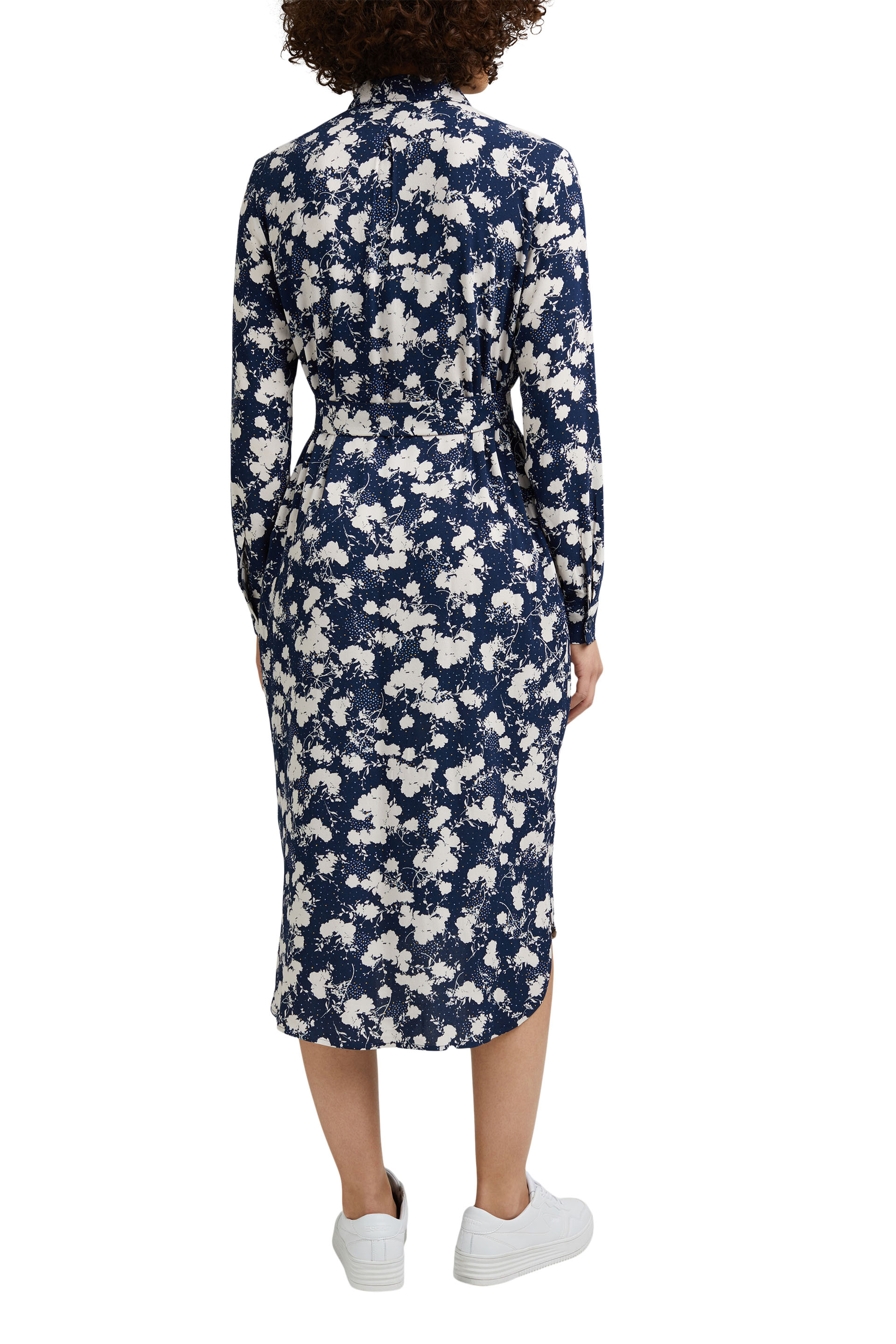 Hemdblusenkleid mit mordernem Blumen-Print