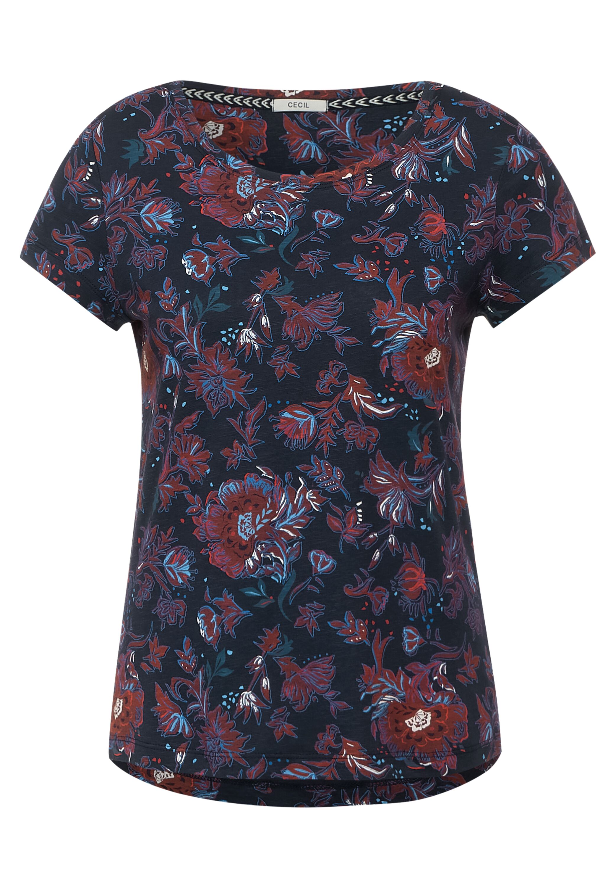T-Shirt mit Blumen Print