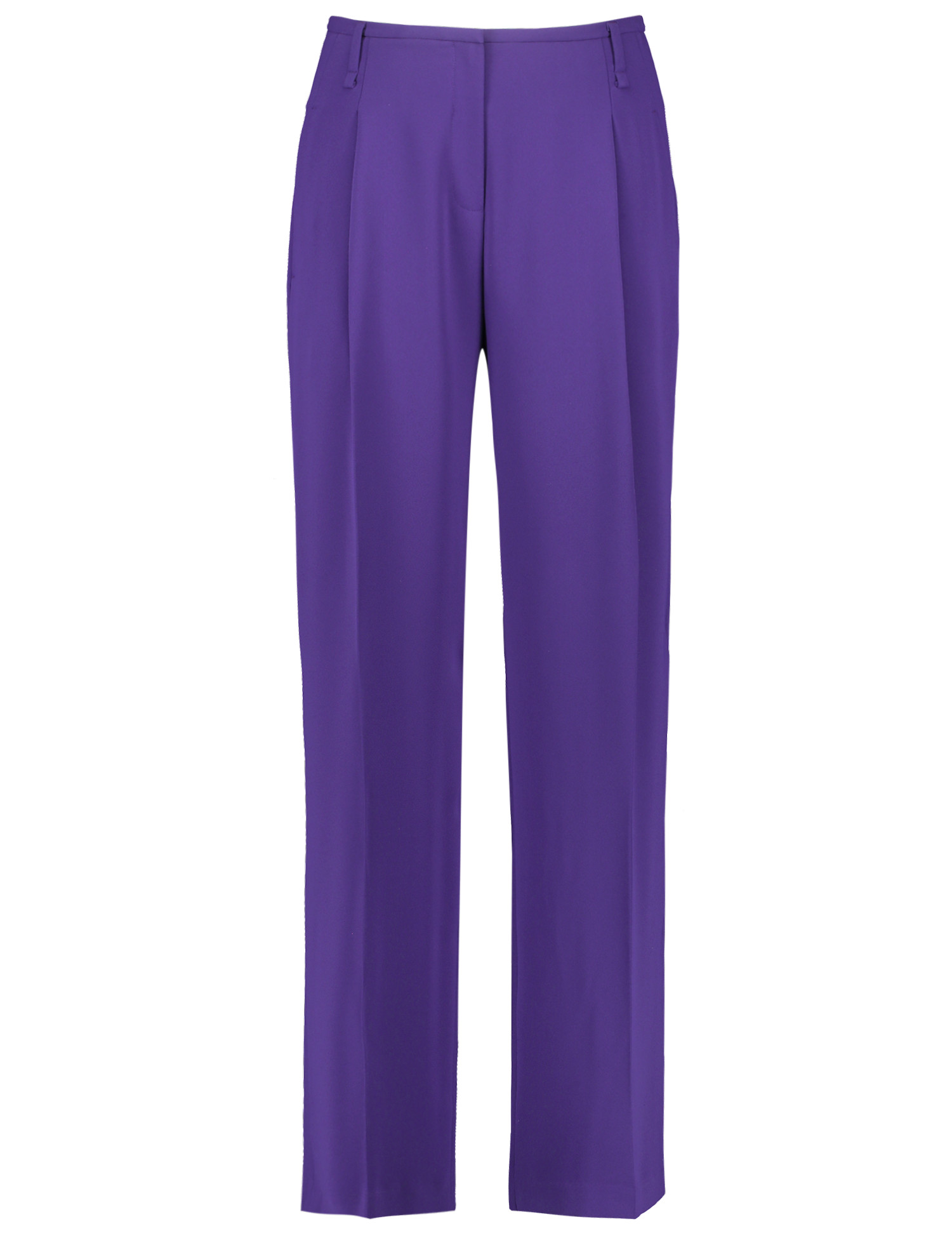 Fließende Hose mit Bundfalte und weitem Bein