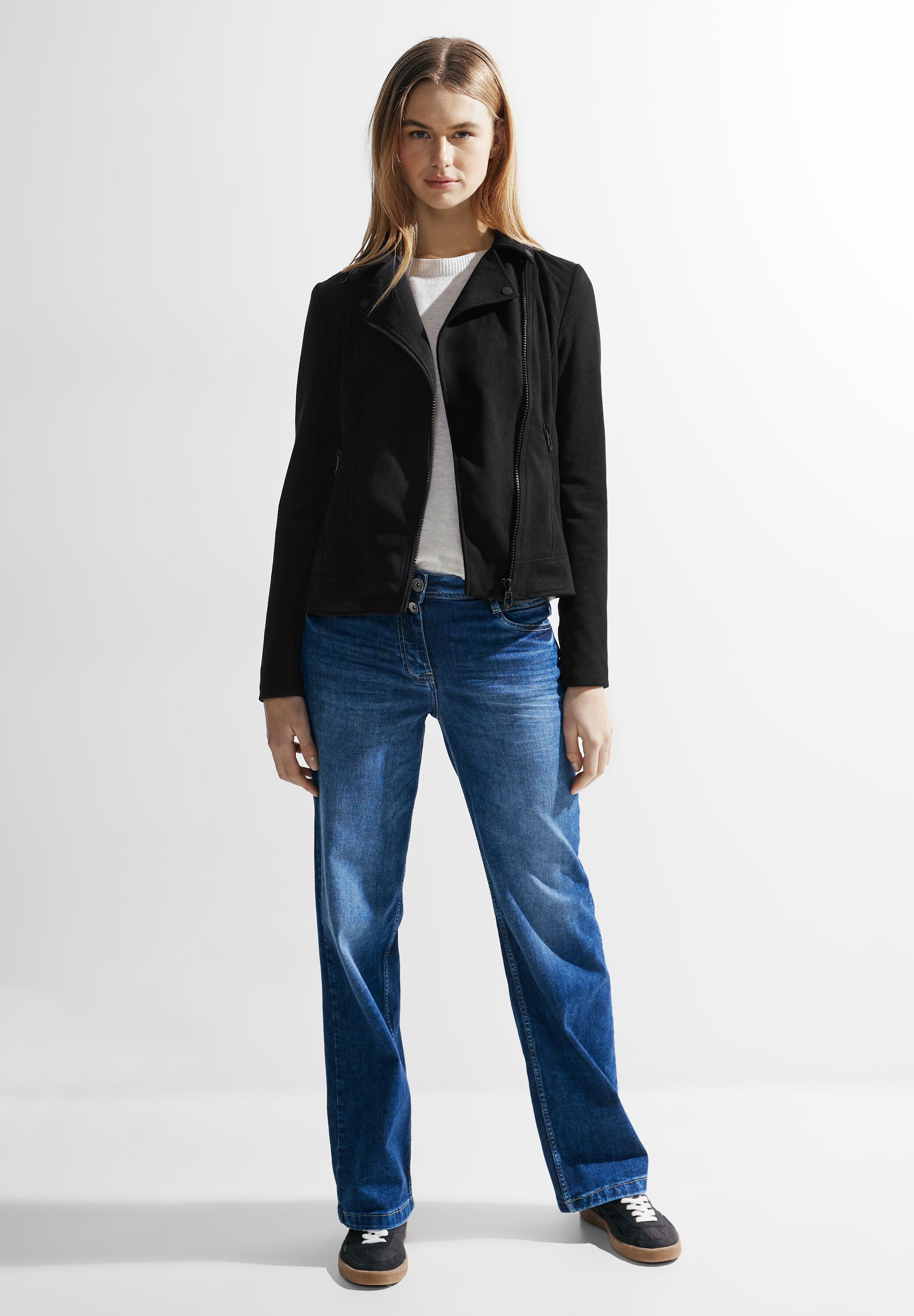 Bikerjacke in Velours