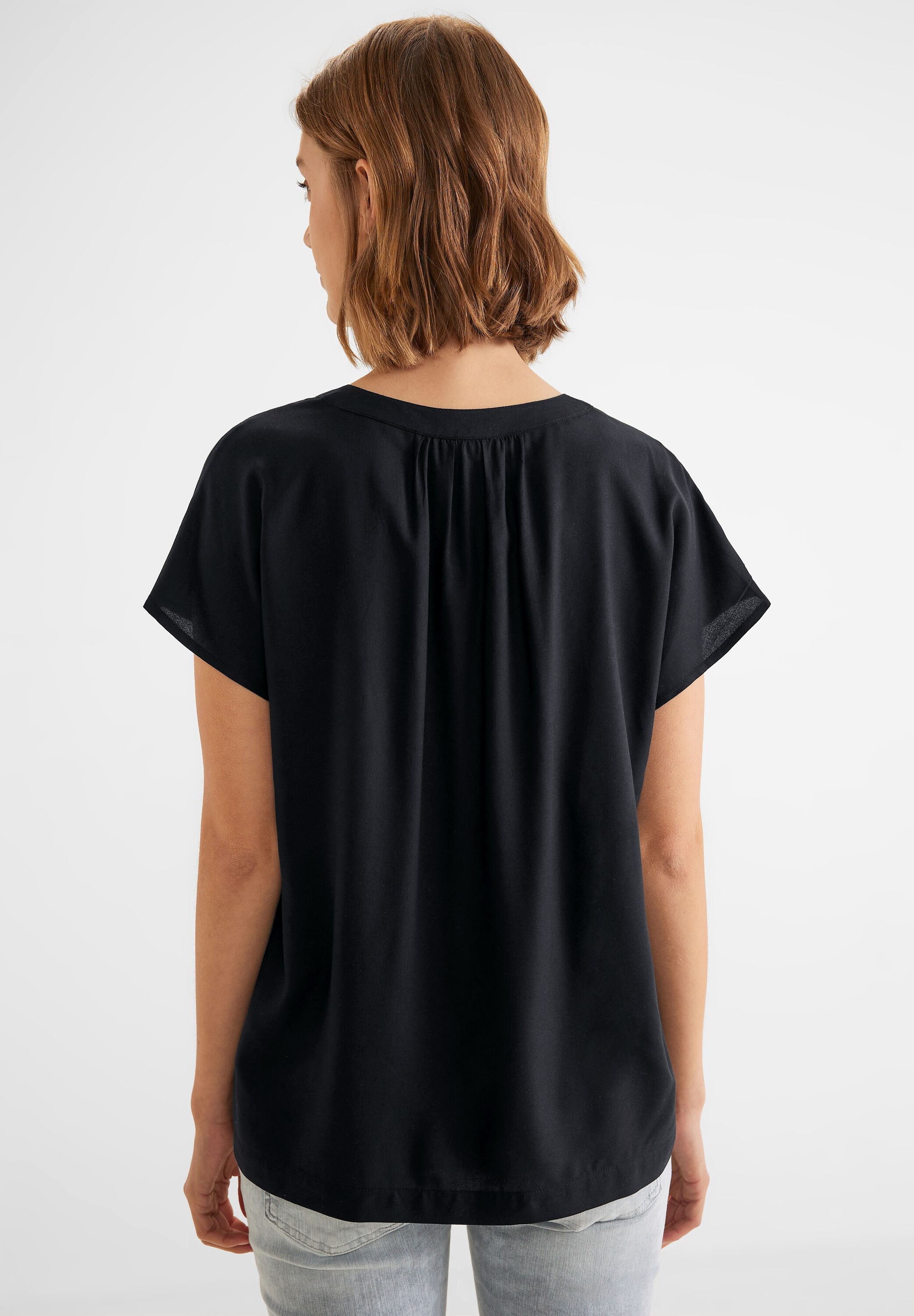 Blusenshirt in Unifarbe
