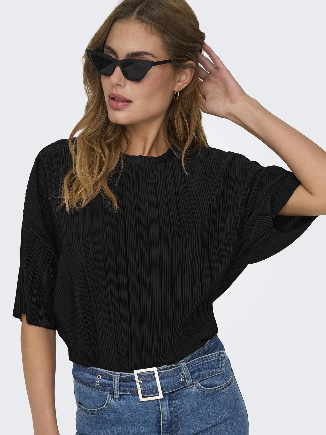 ONLRAVENNA S/S PLISSE TOP NOOS JRS
