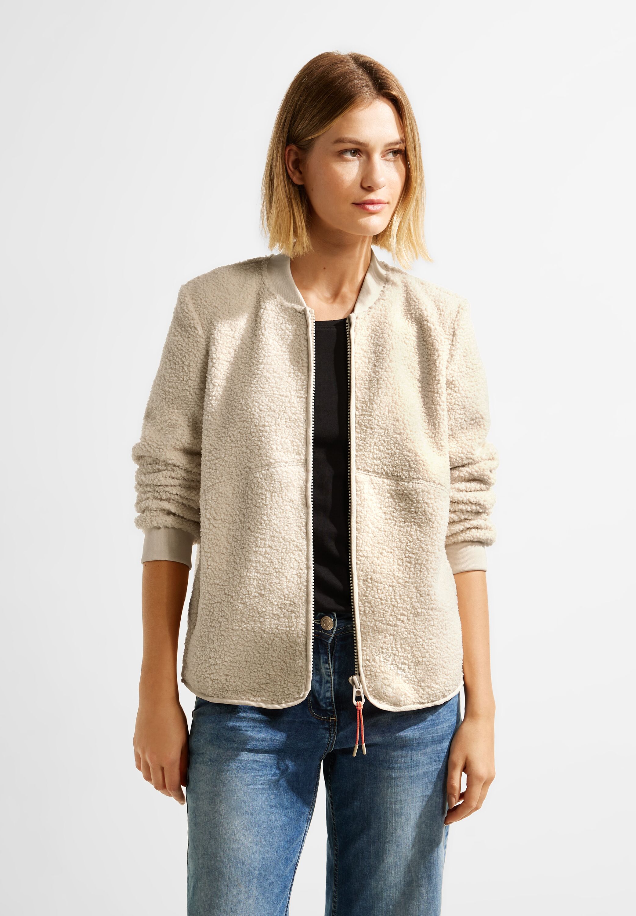 Teddyjacke mit Zipper