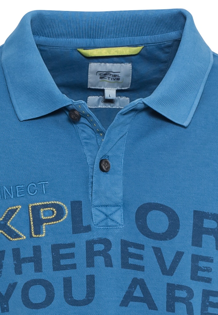 Langarm-Poloshirt aus reiner Baumwolle