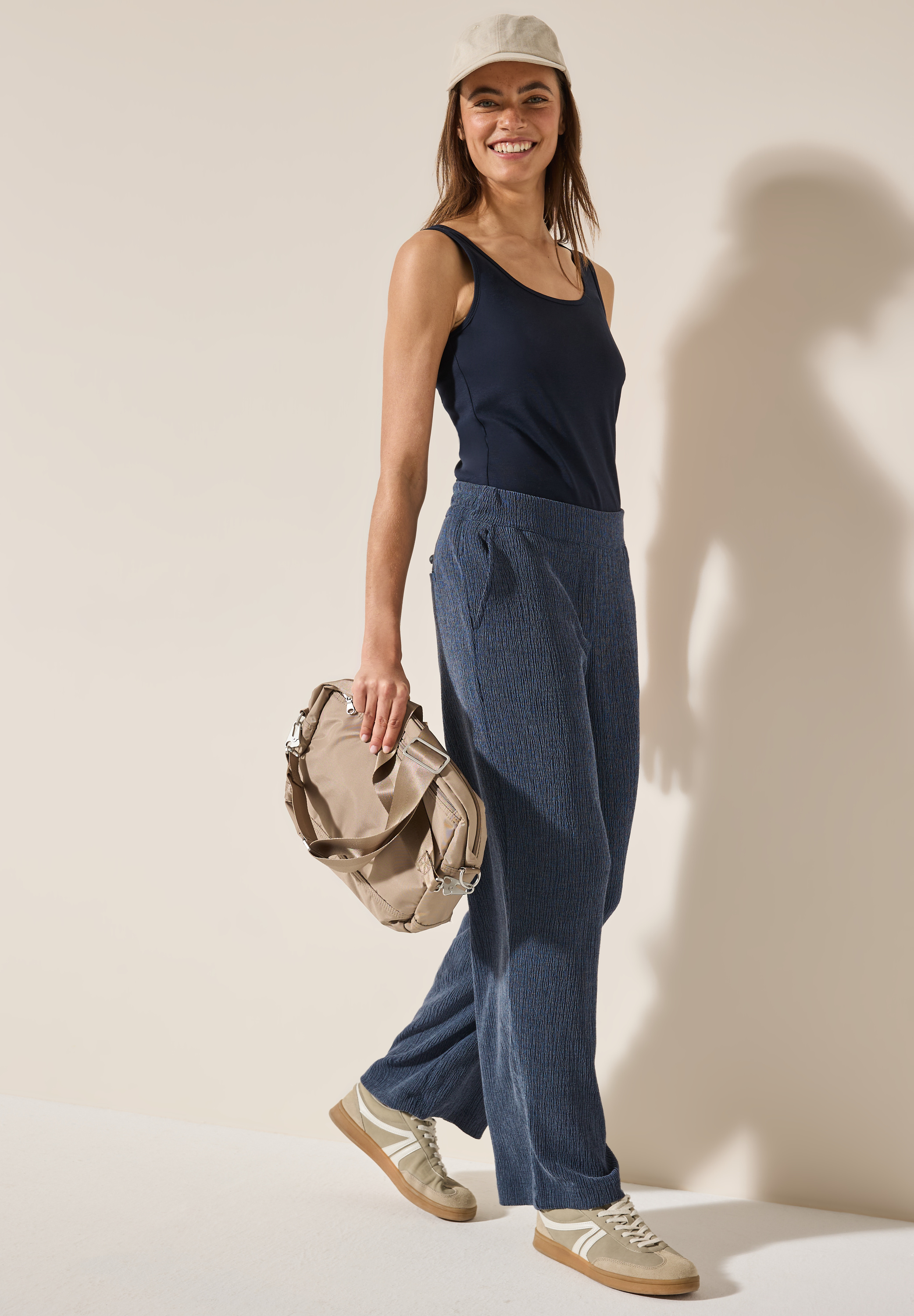 Wide Leg Strukturhose