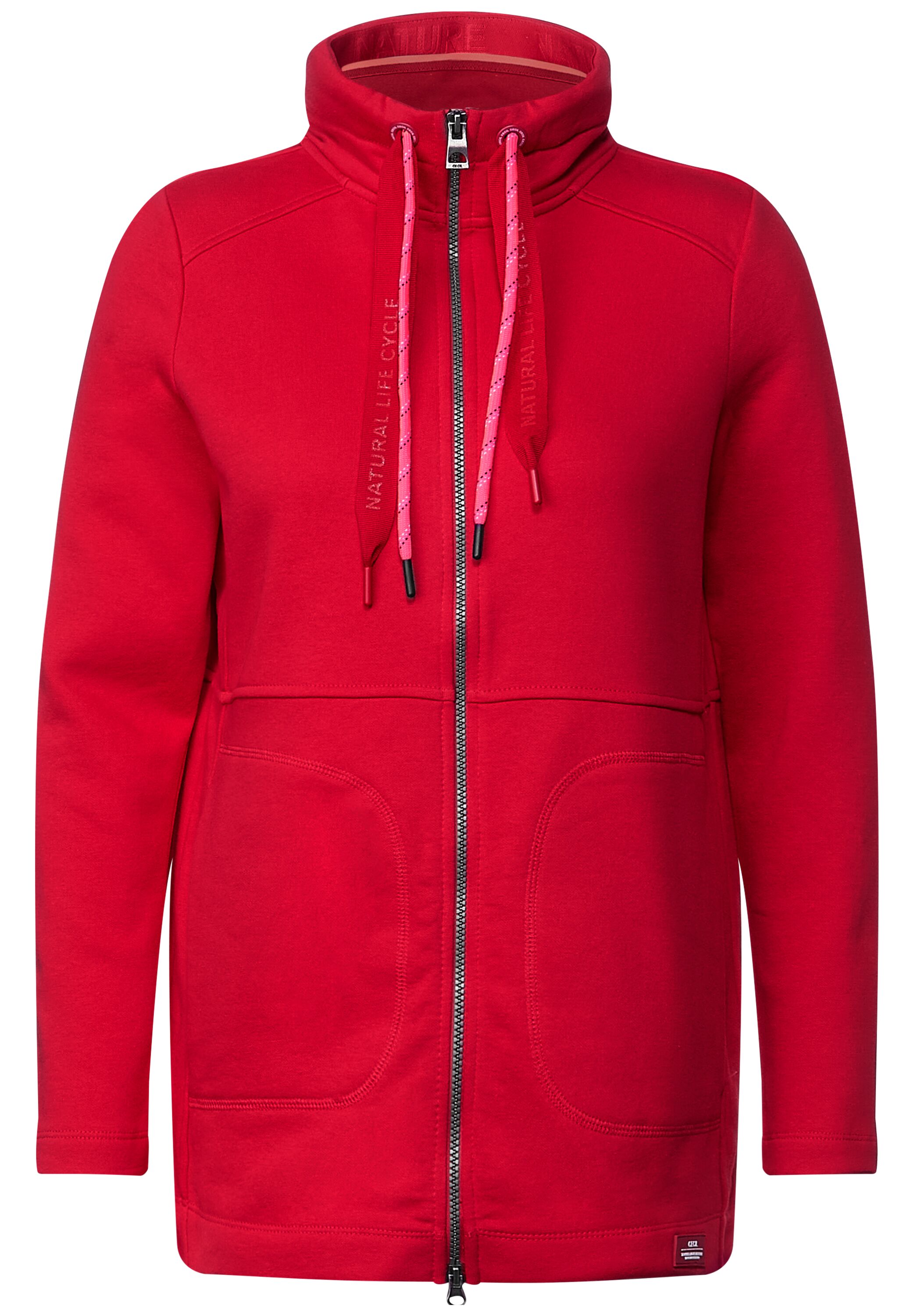 Lange Sweatjacke