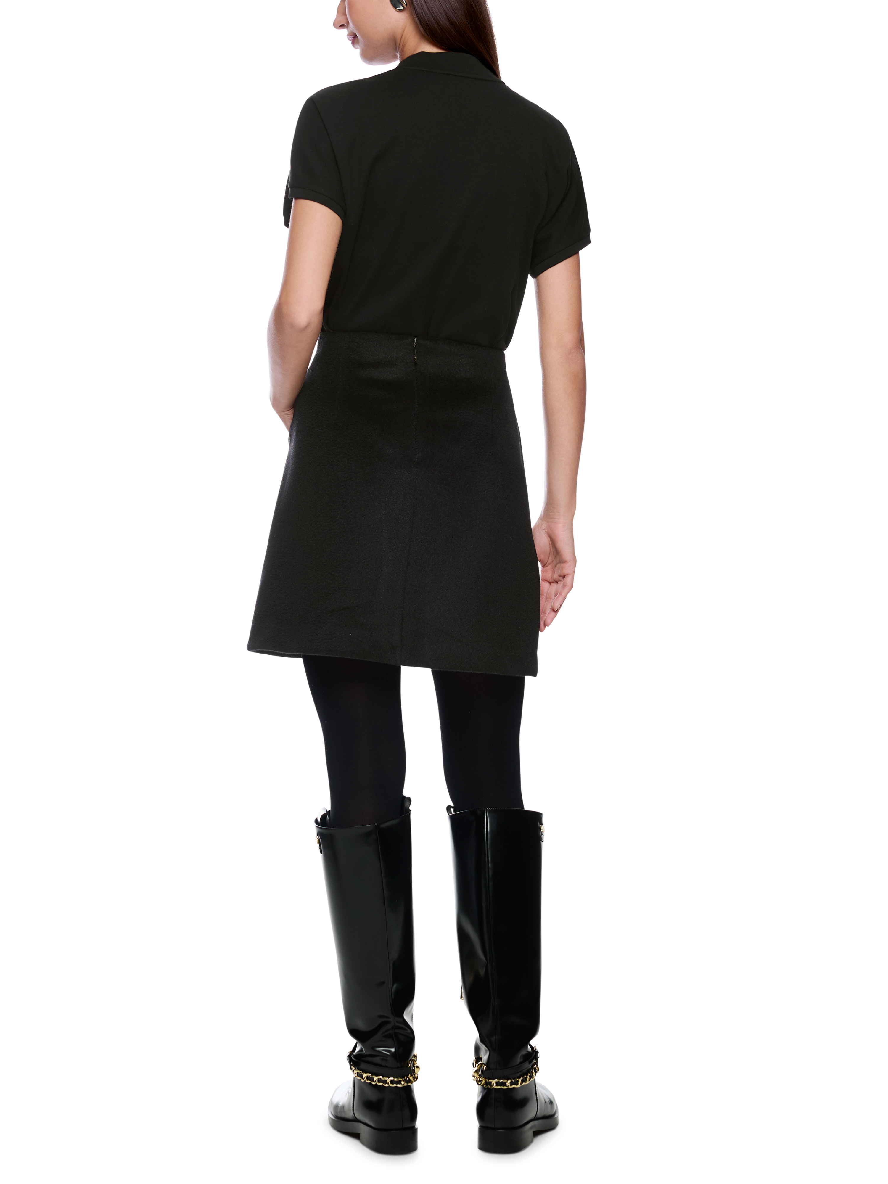 Ausgestellter Rock aus Wollmix