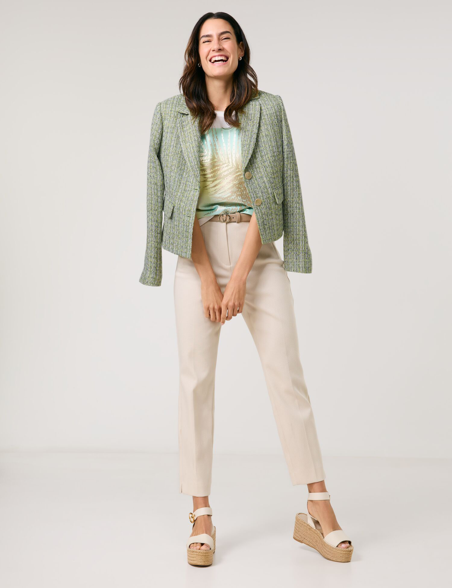 T-Shirt mit schimmerndem Frontprint