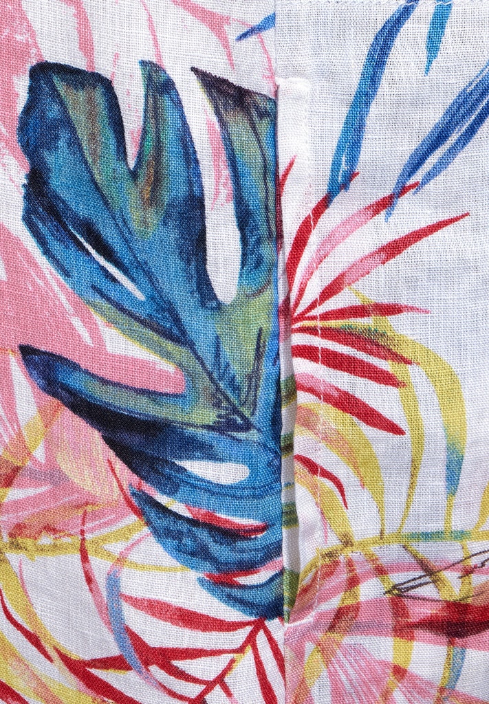Leinen Kleid mit Print
