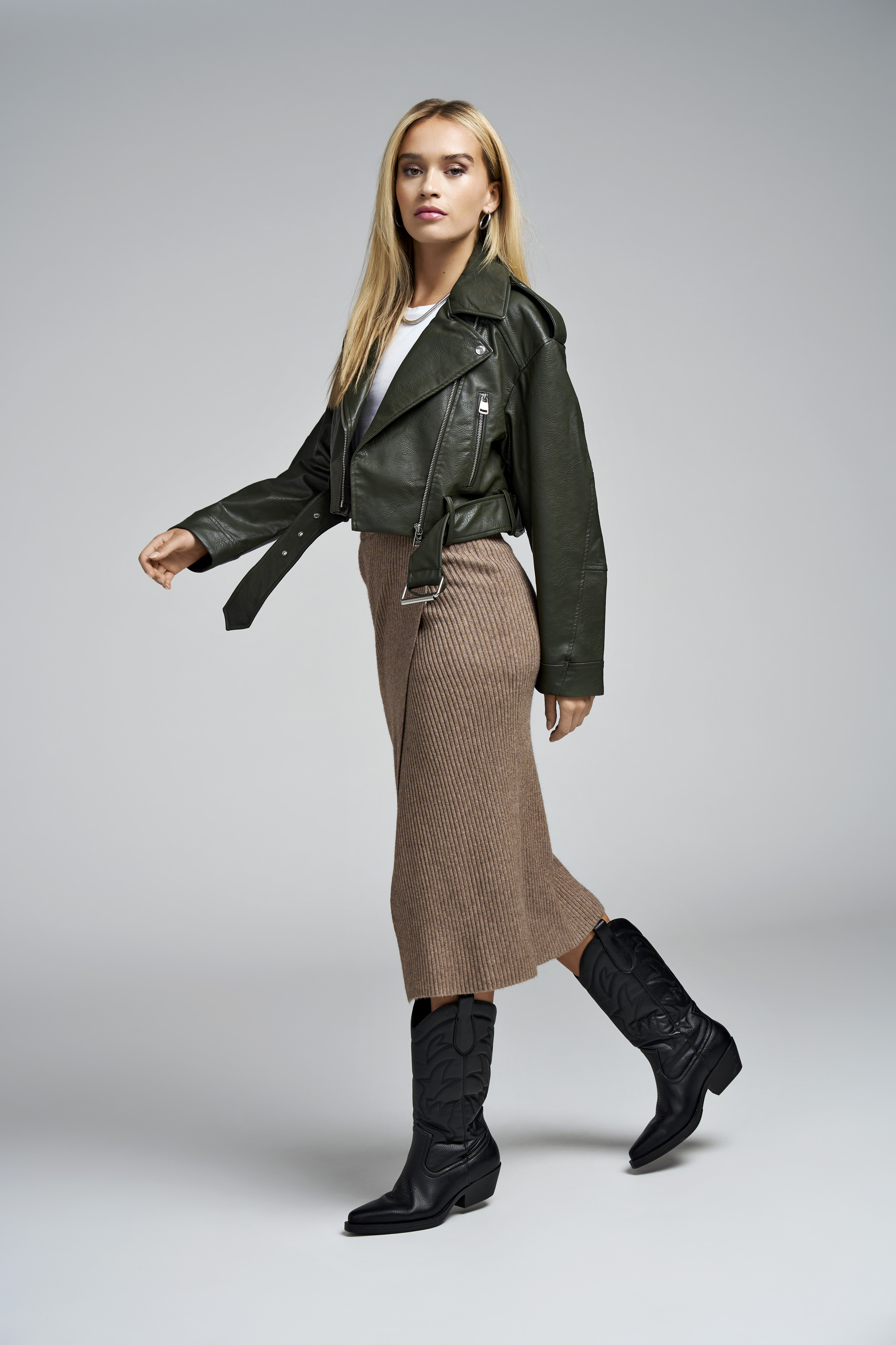 ONLKATIA MIDI WRAP SKIRT CC KNT