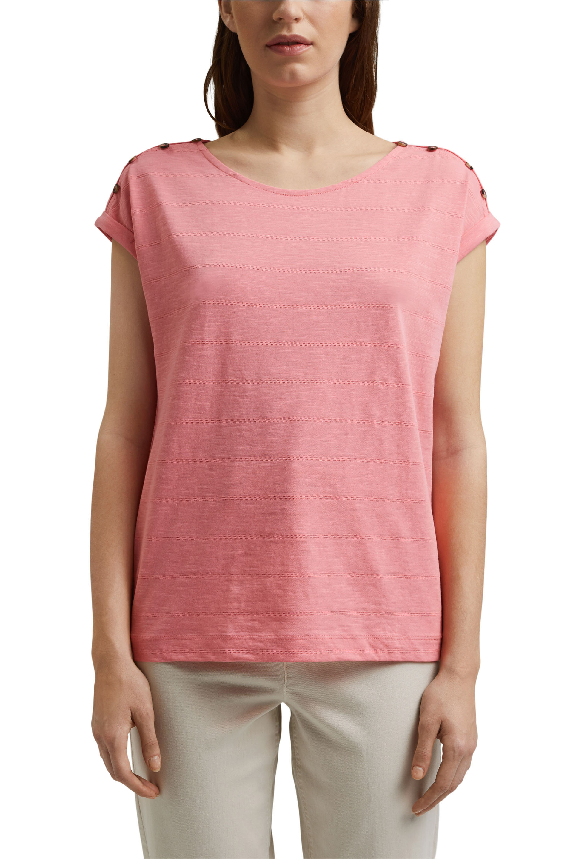 T-Shirt mit Knopfleisten, 100% Bio-Baumwolle