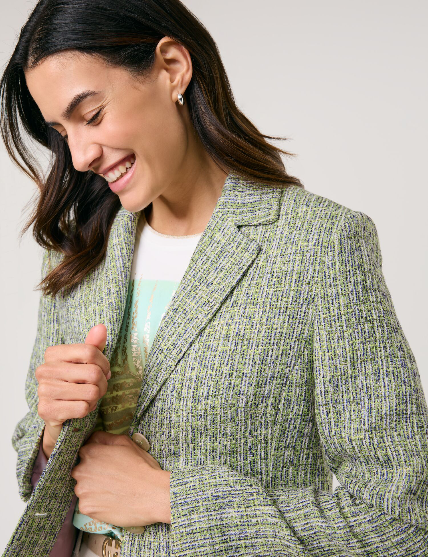 Blazerjacke in Bouclé-Optik