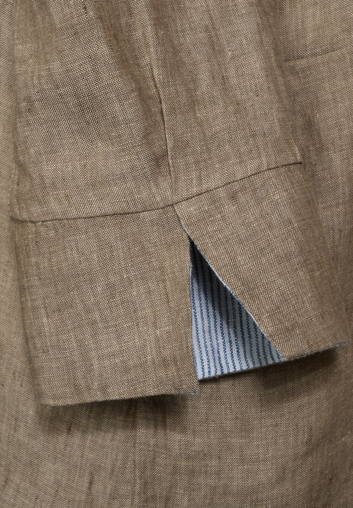 Leinenkleid in Chambrayoptik