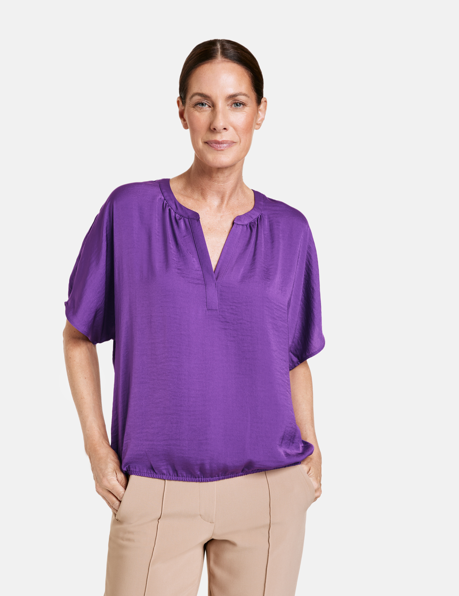 Blusenshirt mit elastischem Saum