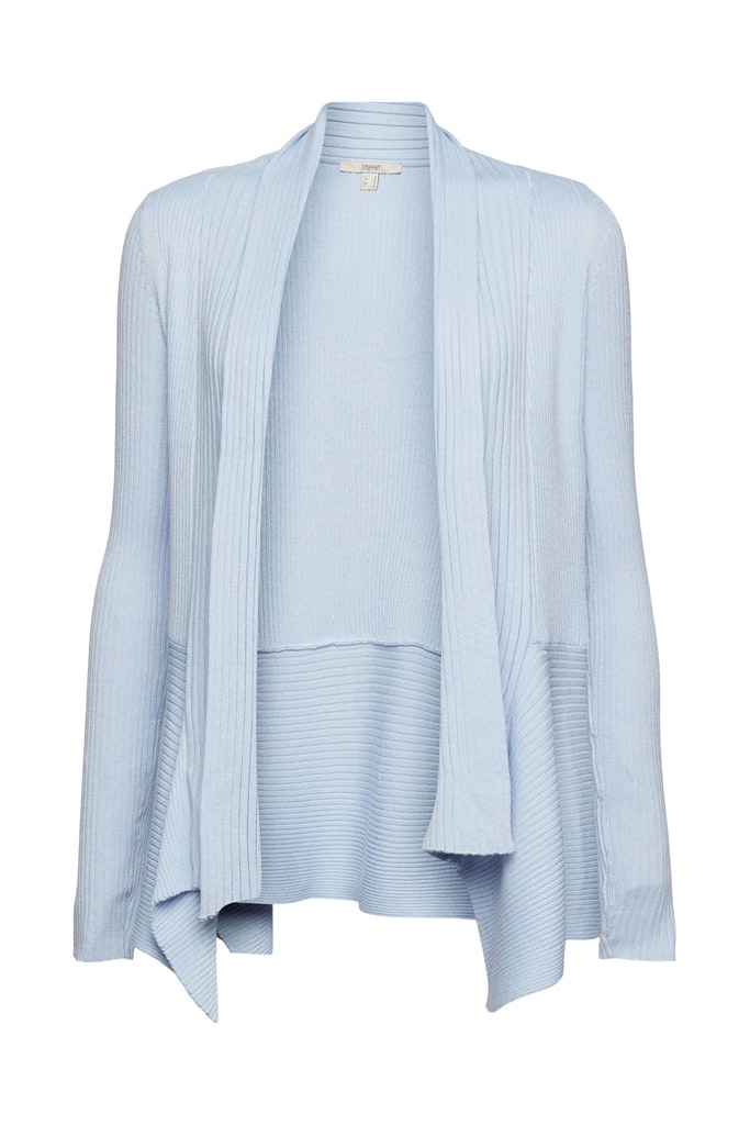 Recycelt: offener Ripp-Cardigan