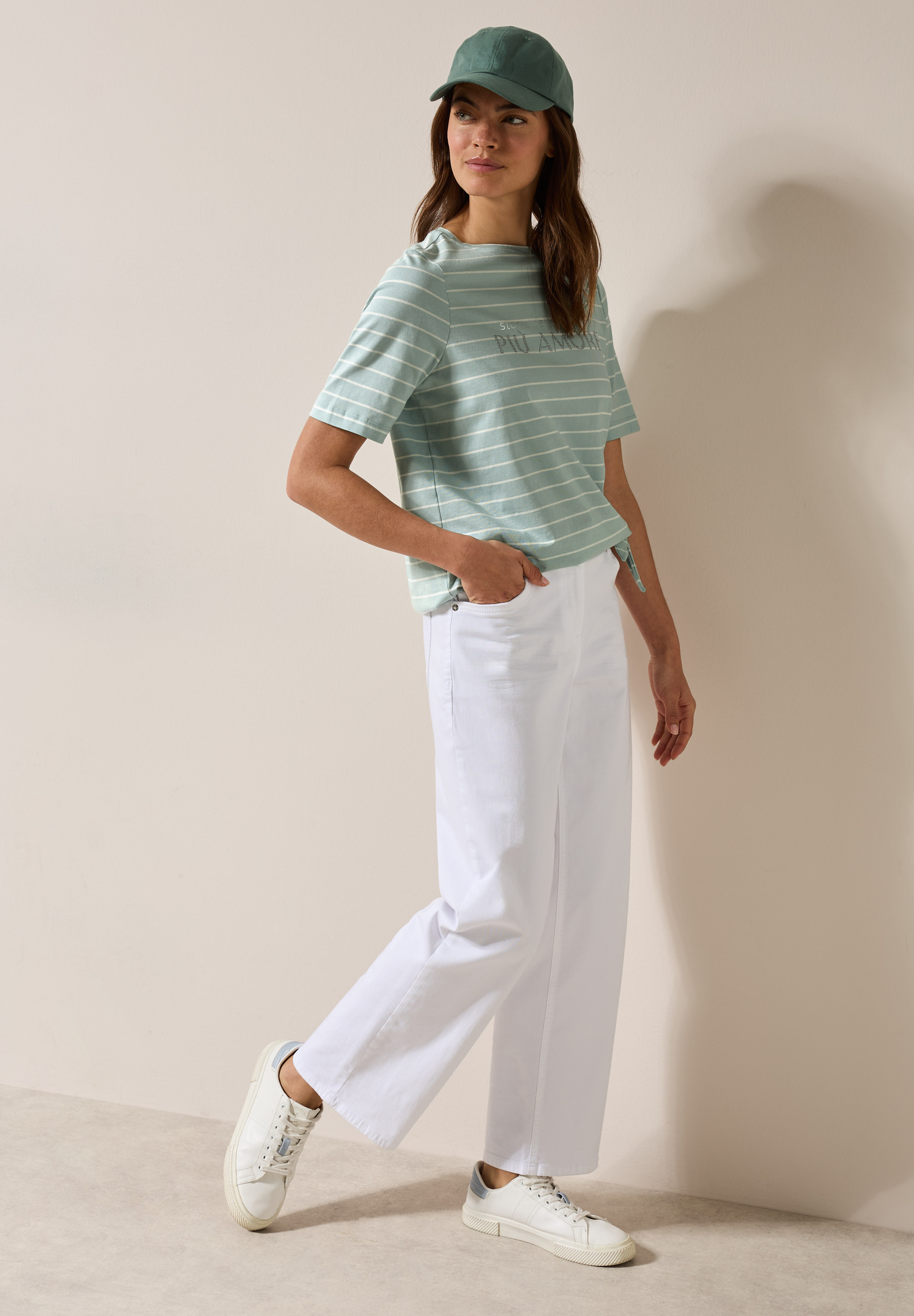 Streifenshirt mit Wording