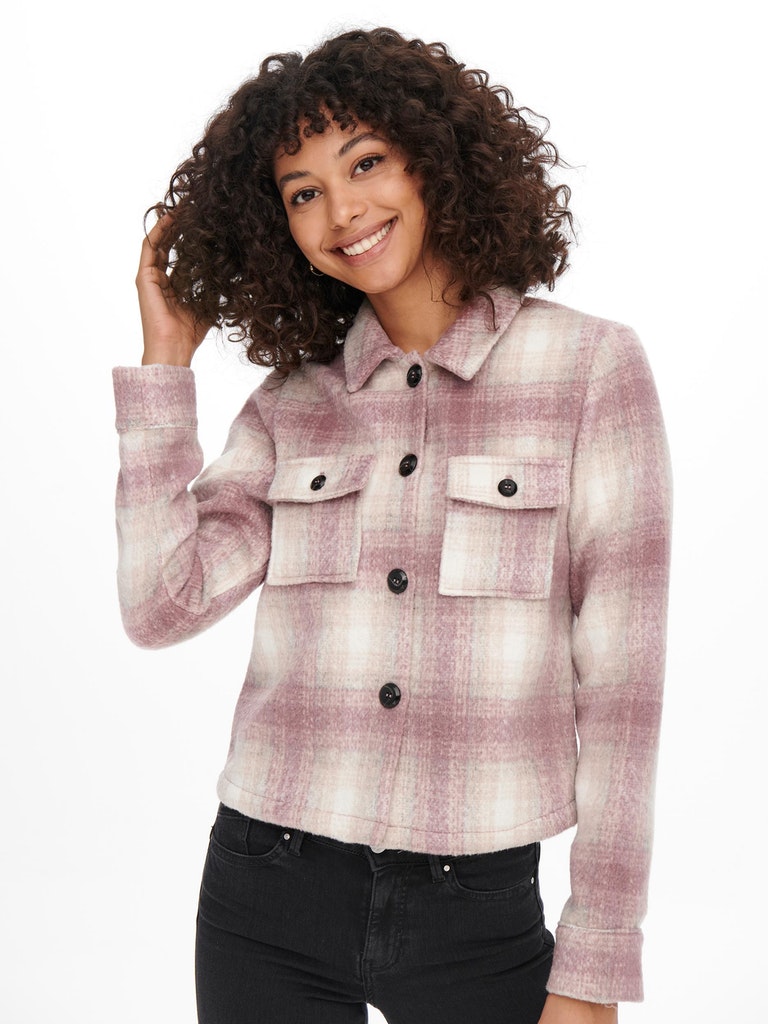 ONLLOU SHORT CHECK JACKET OTW NOOS