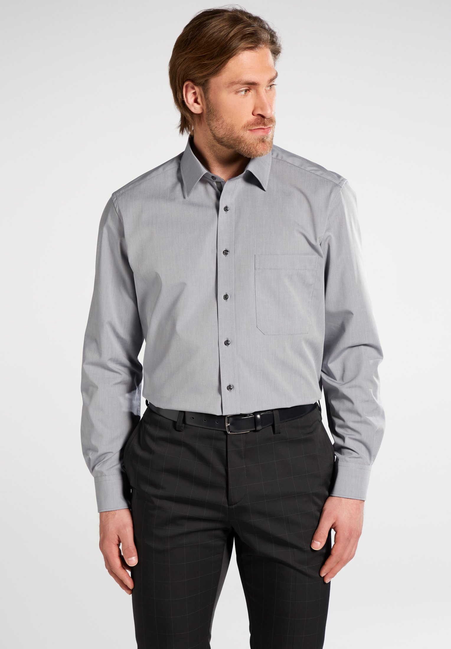 ETERNA LANGARM HEMD COMFORT FIT CHAMBRAY ETERNA LANGARM HEMD COMFORT FIT CHAMBRAY