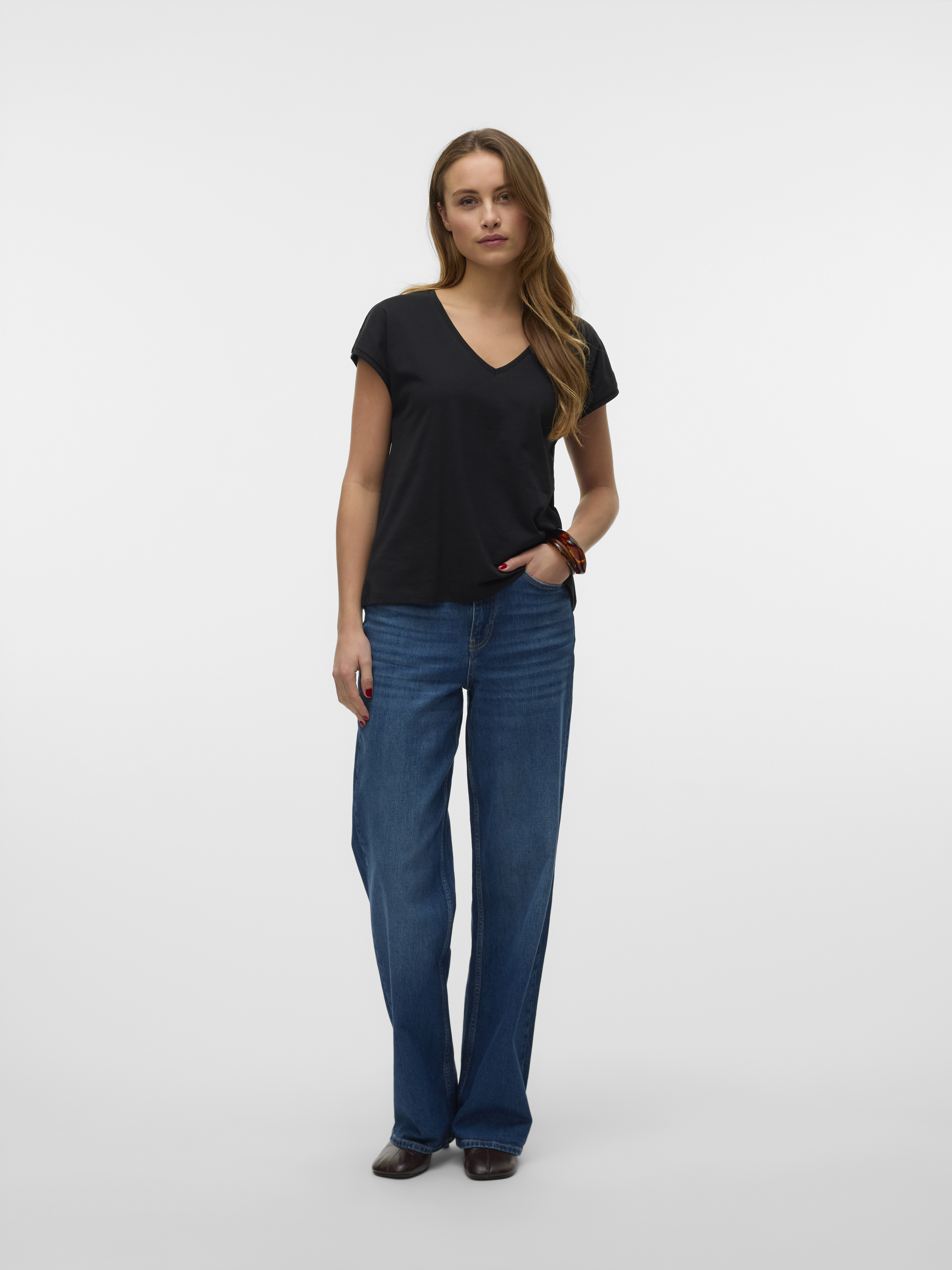 VMLUNA SS V-NECK TEE JRS NOOS