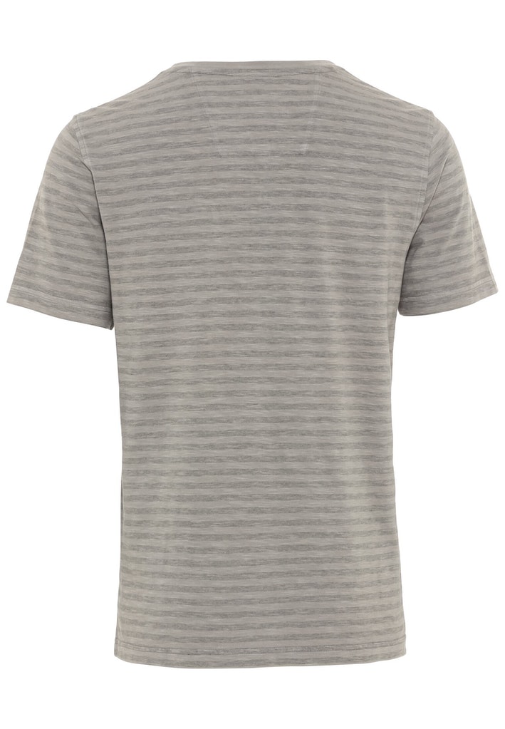 Kurzarm T-Shirt mit Henley-Kragen