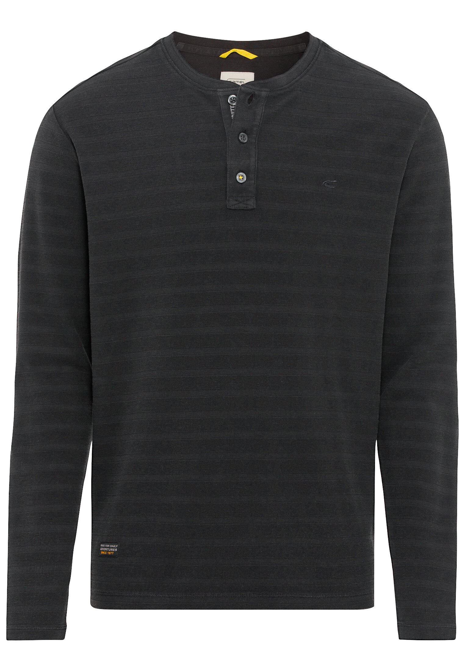 Langarm Henleyshirt aus reiner Baumwolle