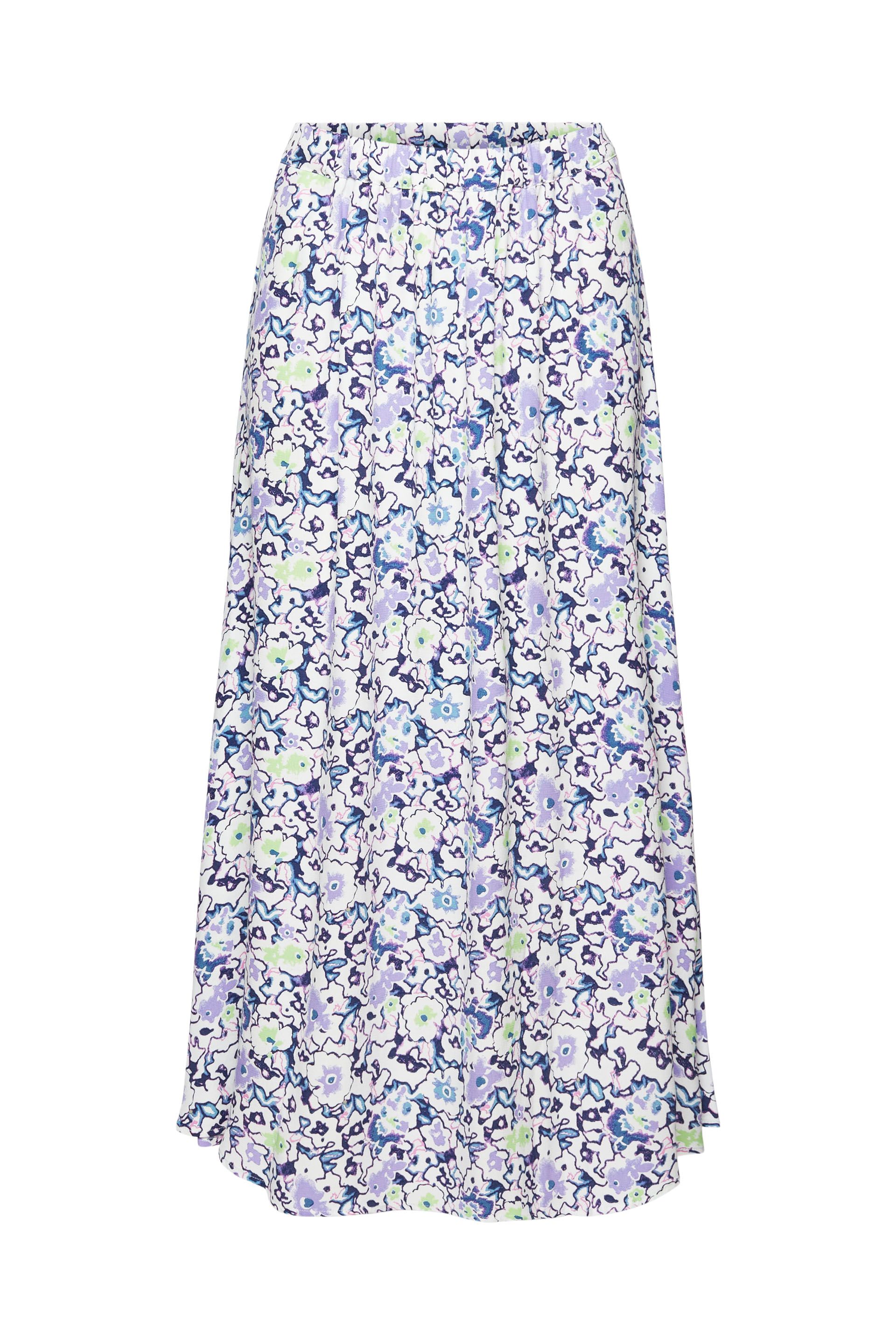 Midirock mit Allover-Blumenmuster